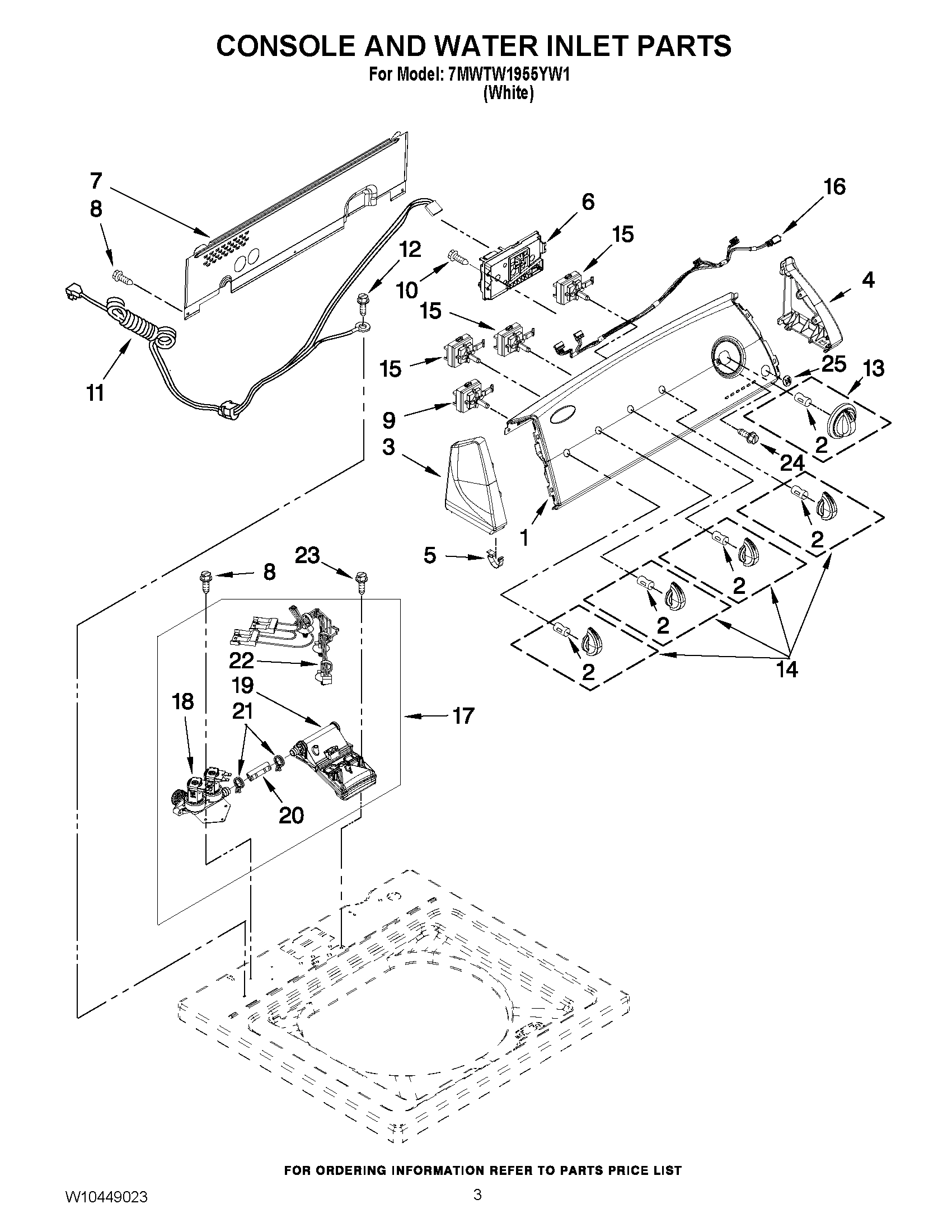 02 - CONSOLE AND WATER INLET PARTS