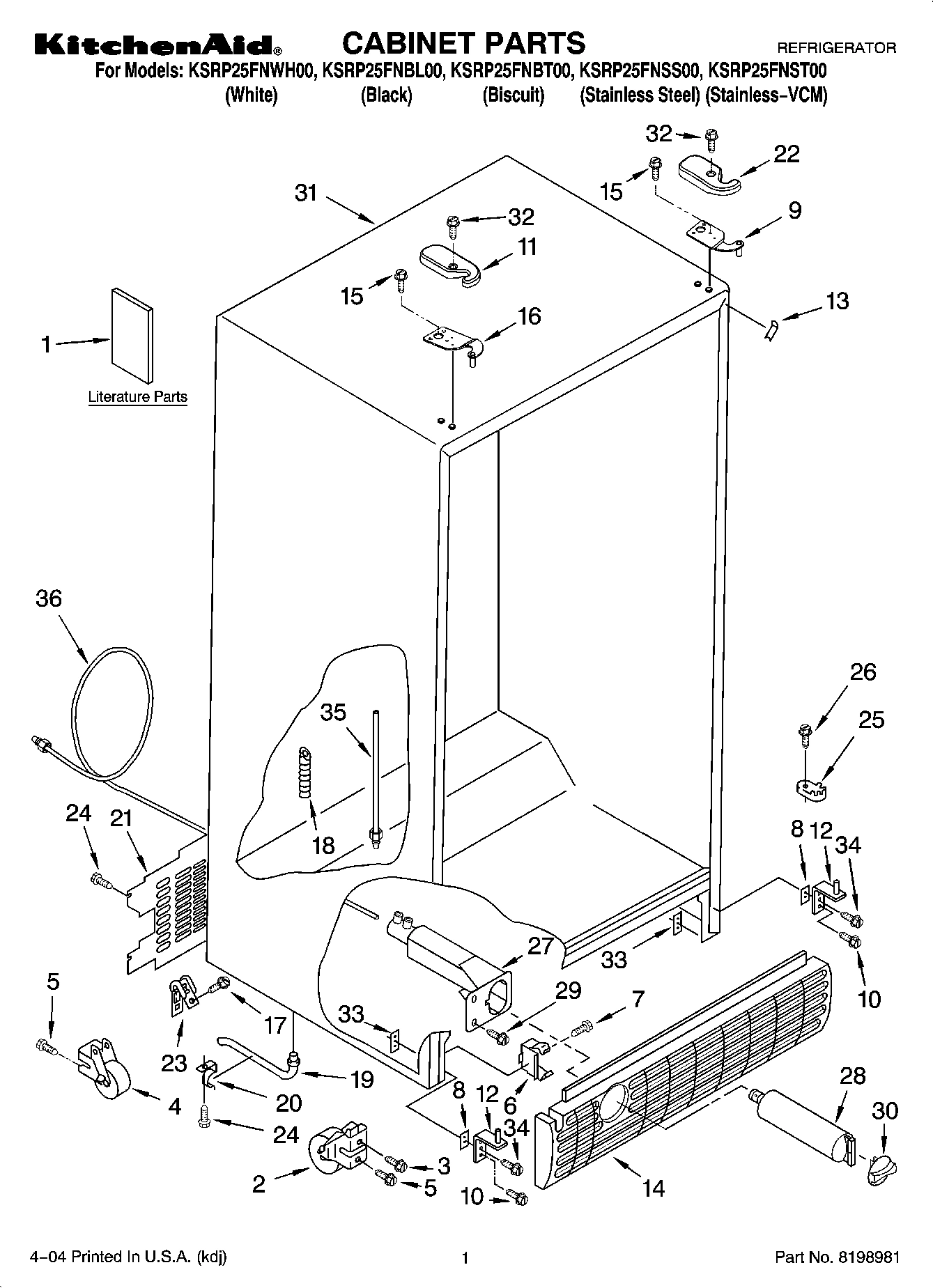 01 - CABINET PARTS