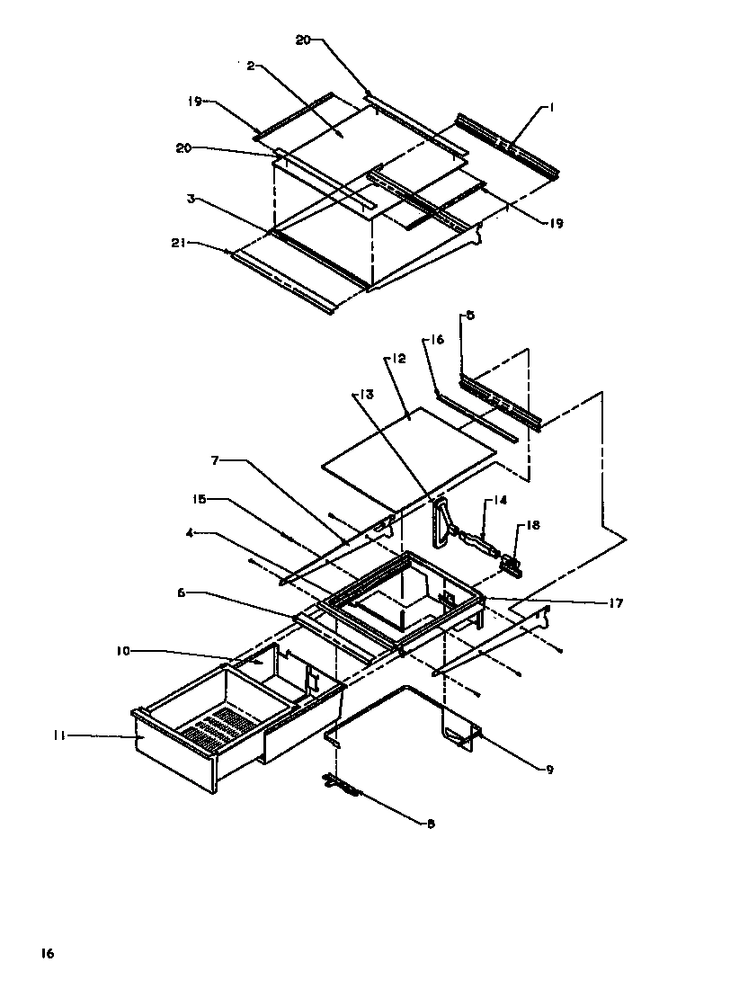 15 - REF SHELVES/DRAWERS