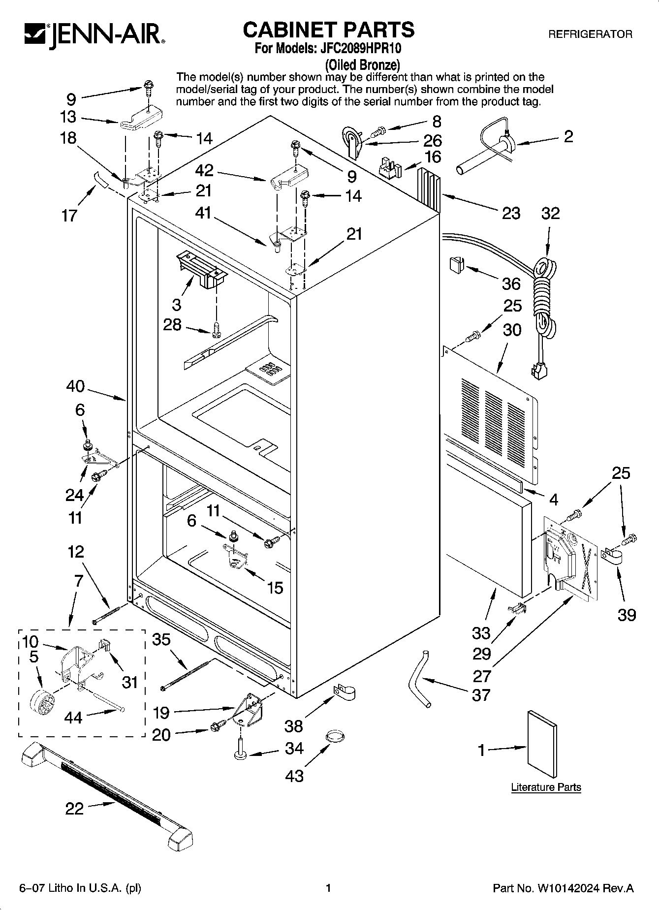 01 - CABINET PARTS