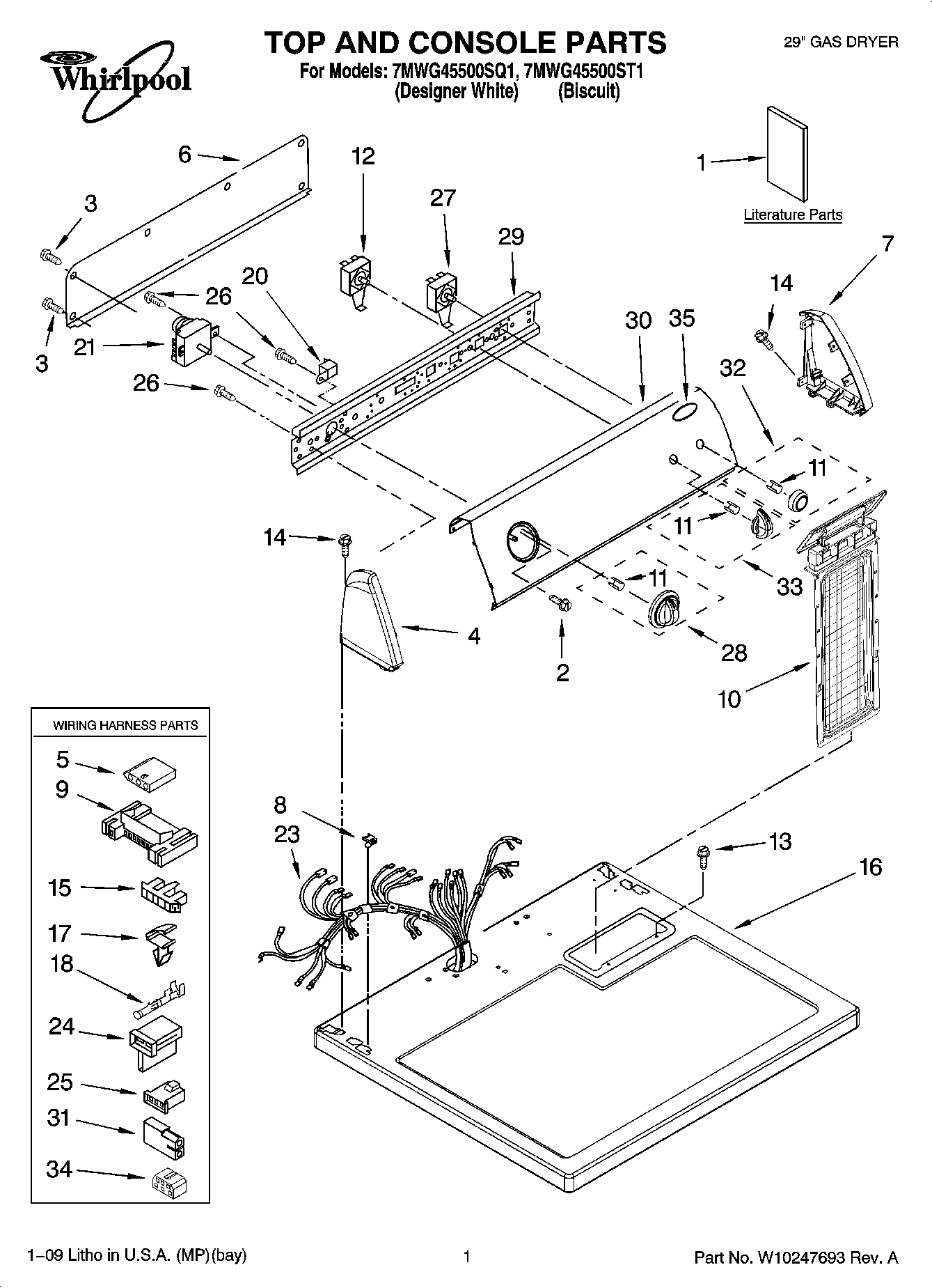 01 - TOP AND CONSOLE PARTS