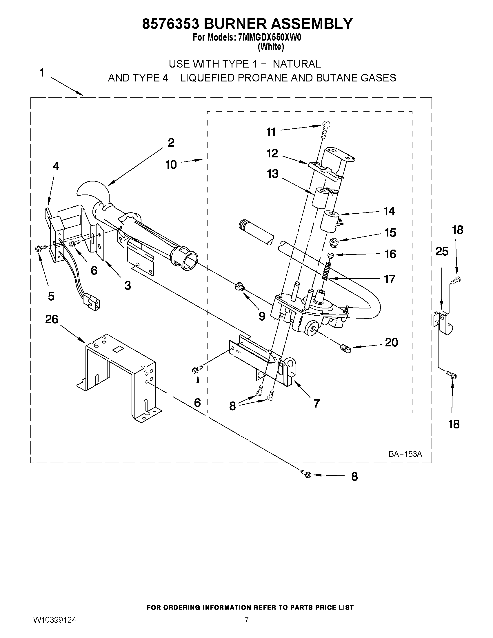 04 - 8576353 BURNER ASSEMBLY