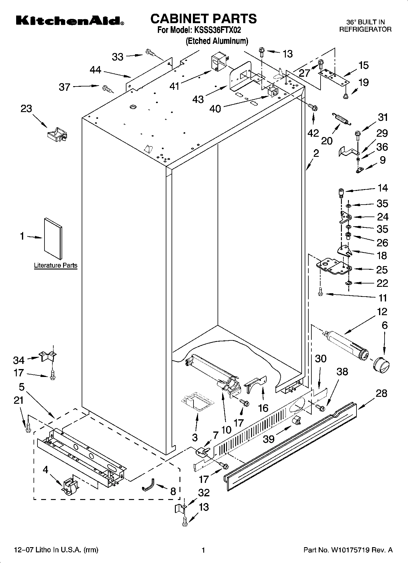 01 - CABINET PARTS