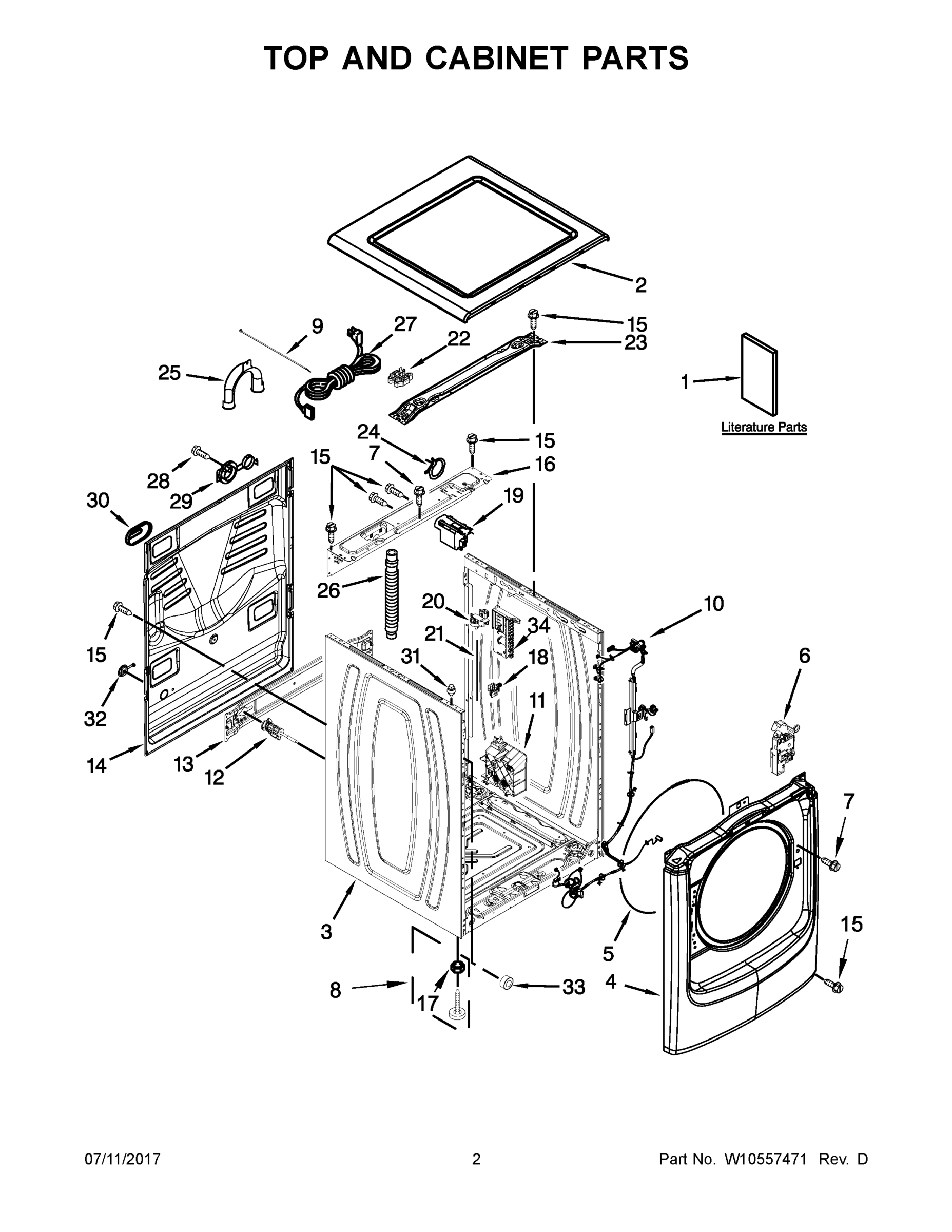 02 - TOP AND CABINET PARTS