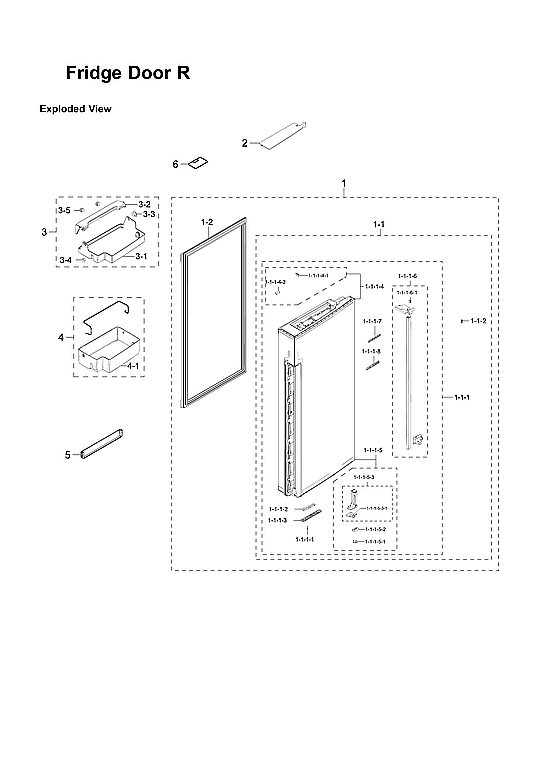 RIGHT REFRIGERATOR DOOR PARTS