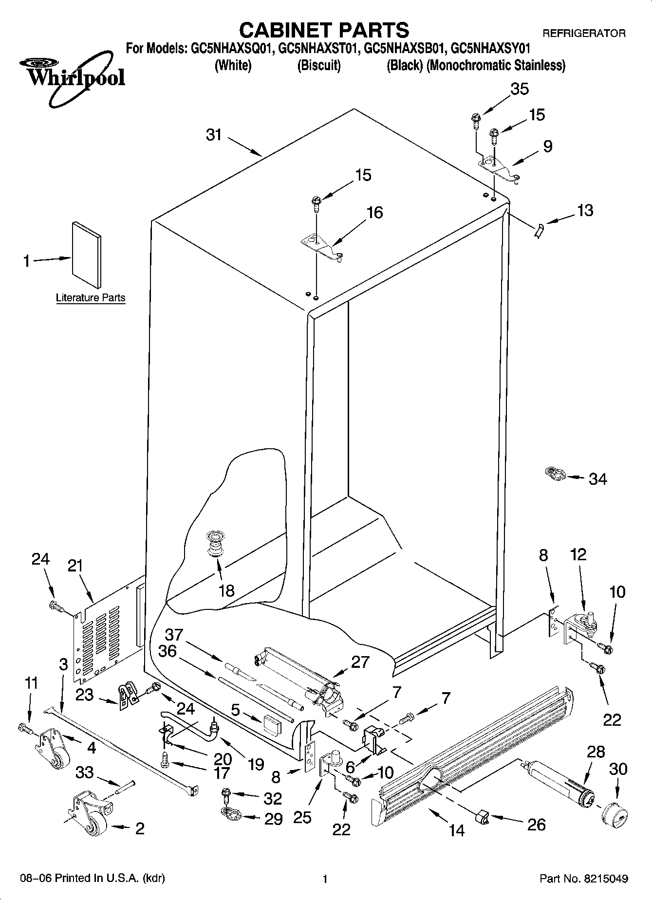 01 - CABINET PARTS