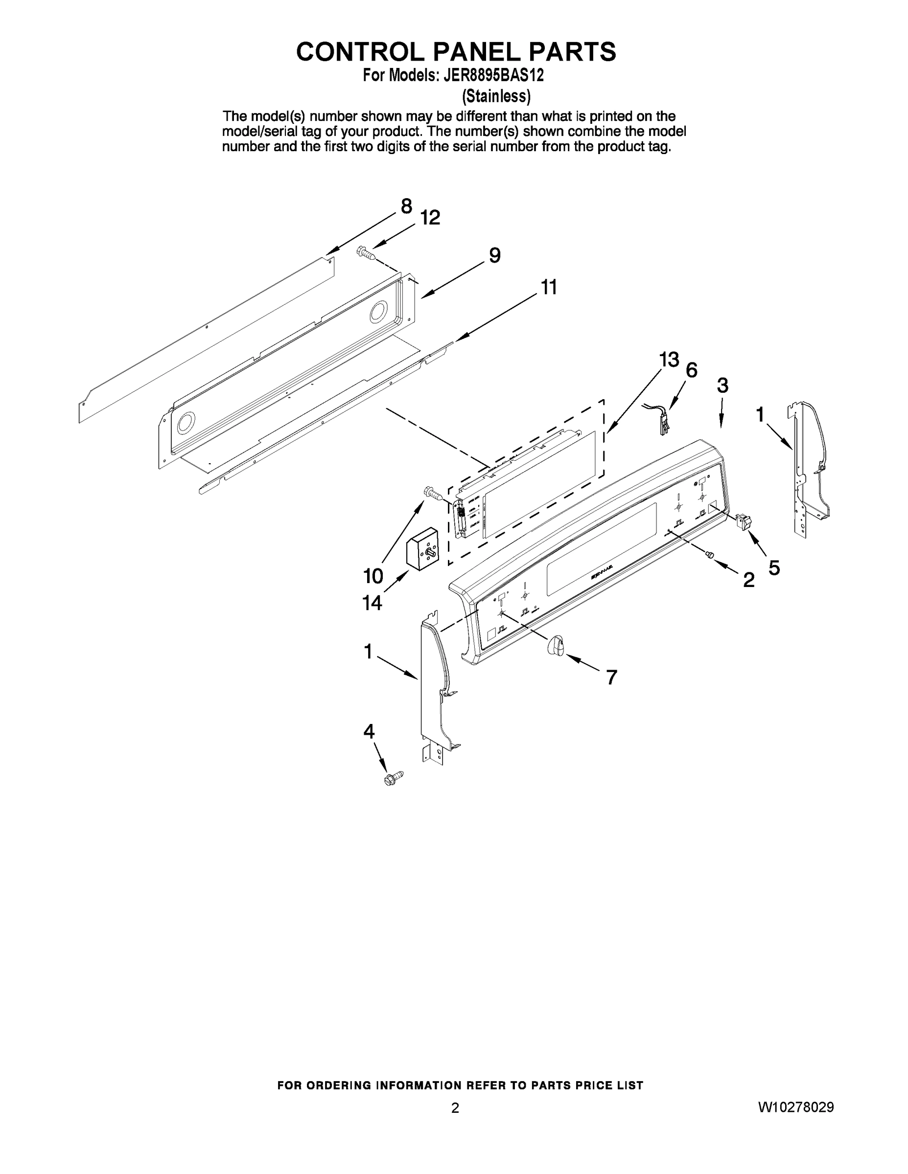 02 - CONTROL PANEL PARTS