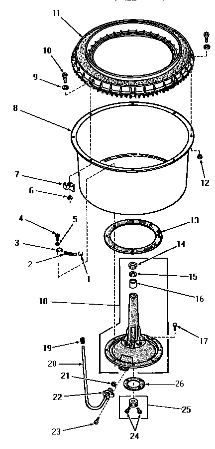 08 - AGITATOR POST AND SPIN TUB