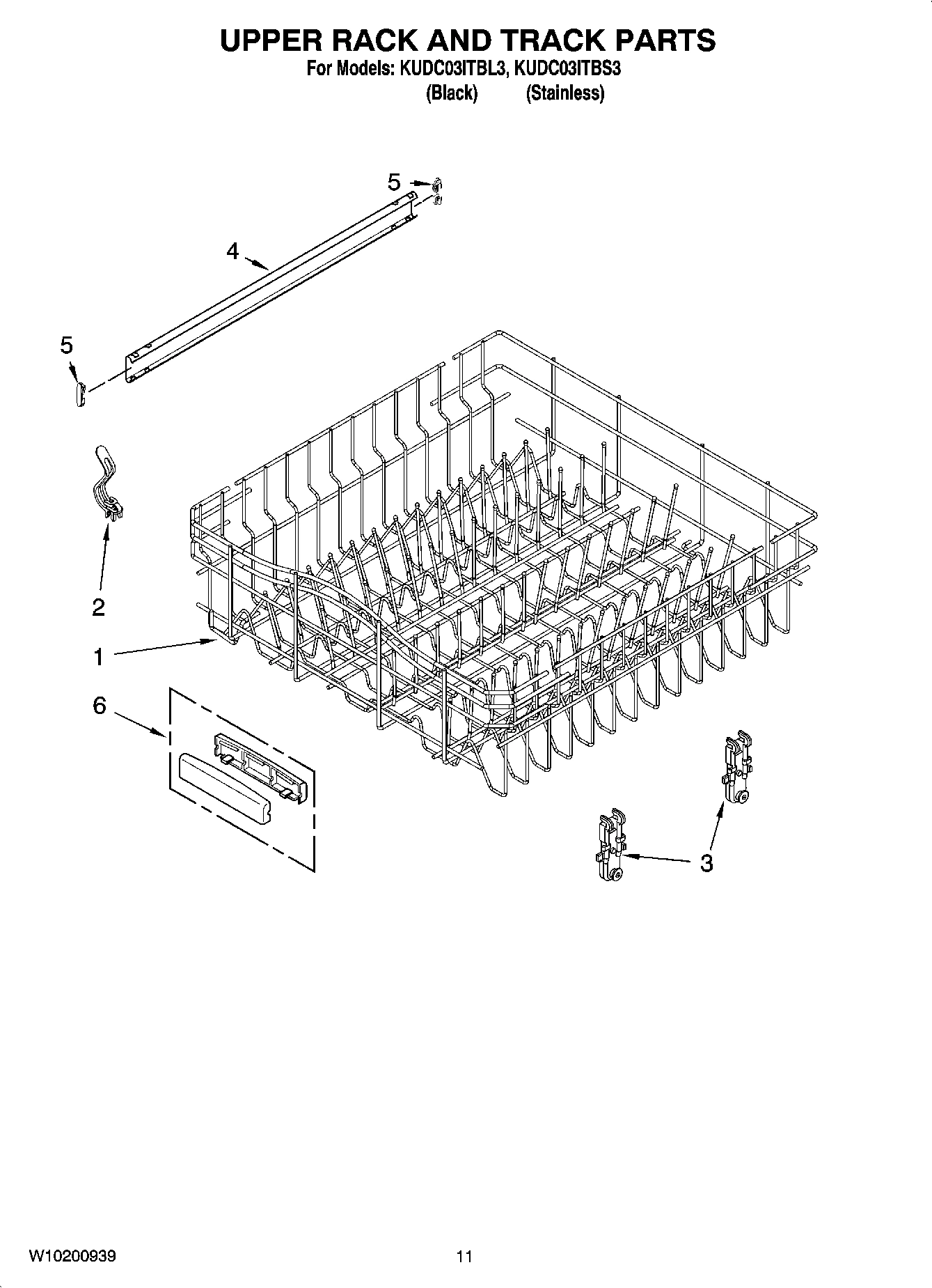 09 - UPPER RACK AND TRACK PARTS