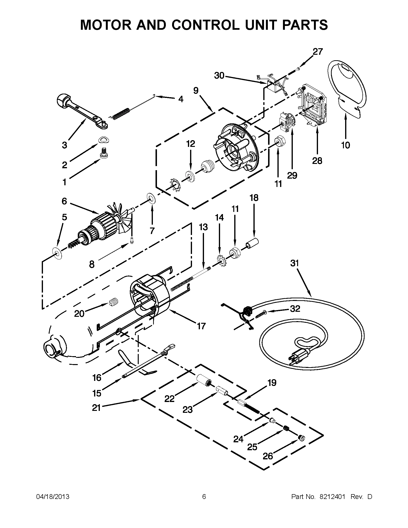 03 - MOTOR AND CONTROL UNIT PARTS