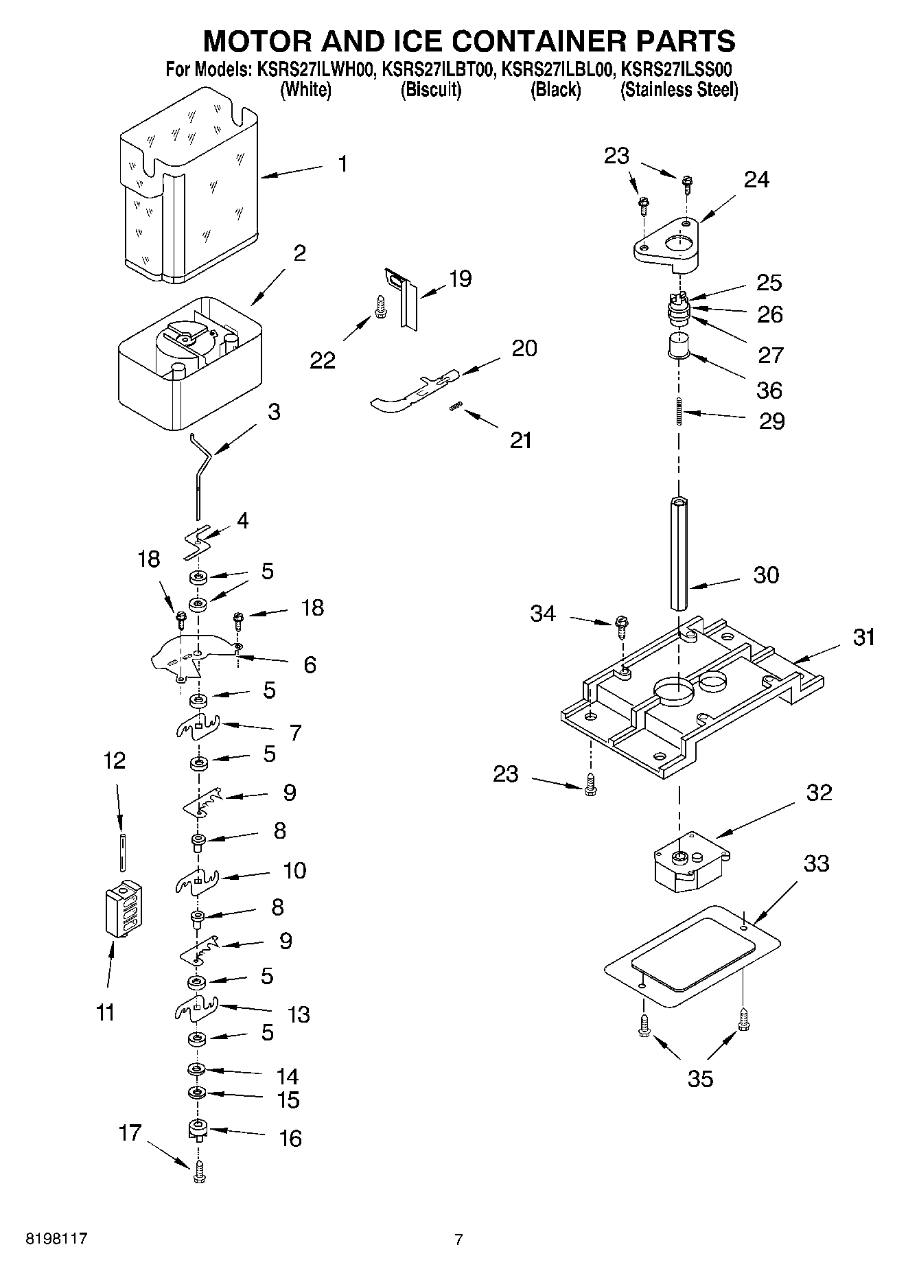 05 - MOTOR AND ICE CONTAINER