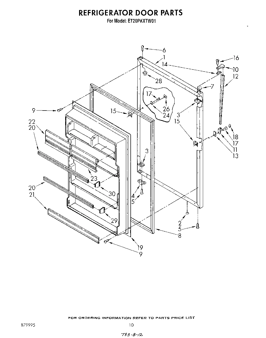 08 - REFRIGERATOR DOOR , NOT ILLUSTRATED