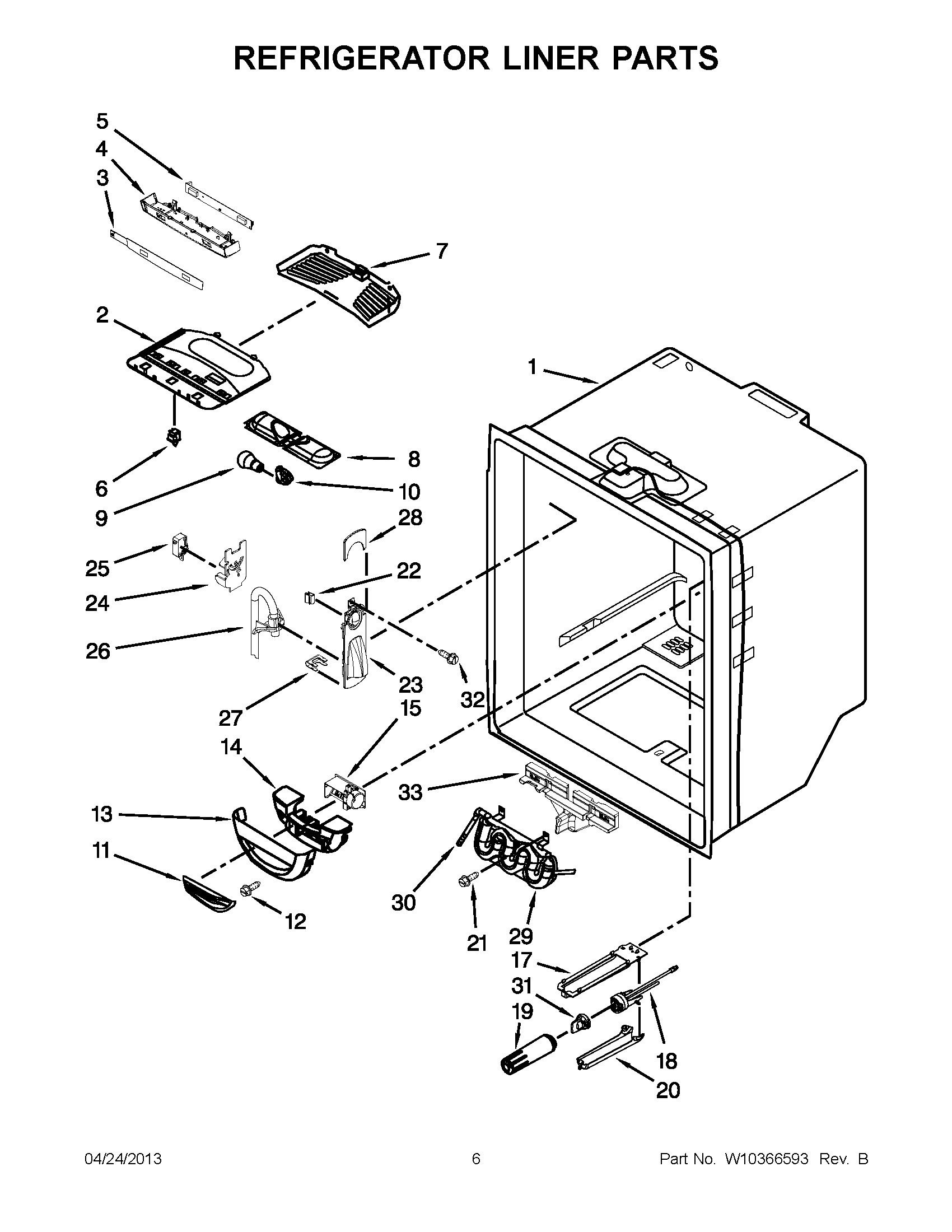 03 - REFRIGERATOR LINER PARTS