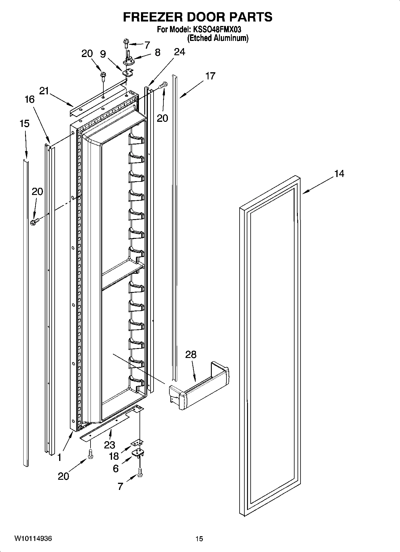 10 - FREEZER DOOR PARTS