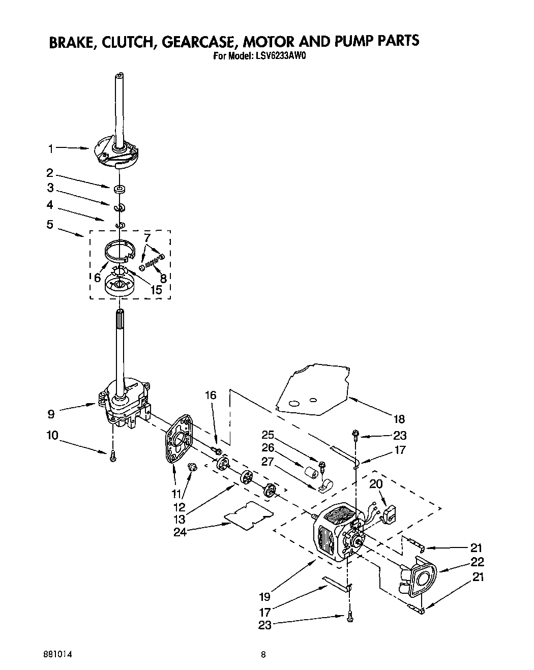06 - BRAKE, CLUTCH, GEARCASE, MOTOR AND PUMP
