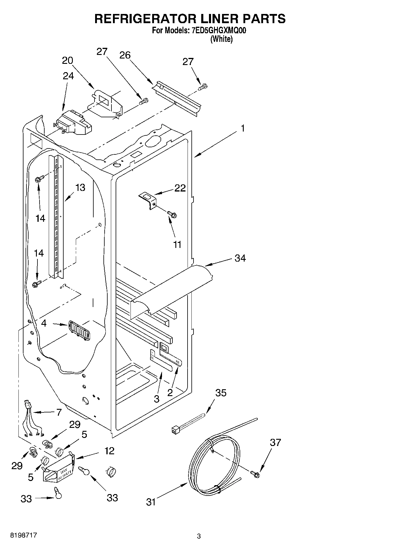 02 - REFRIGERATOR LINER PARTS
