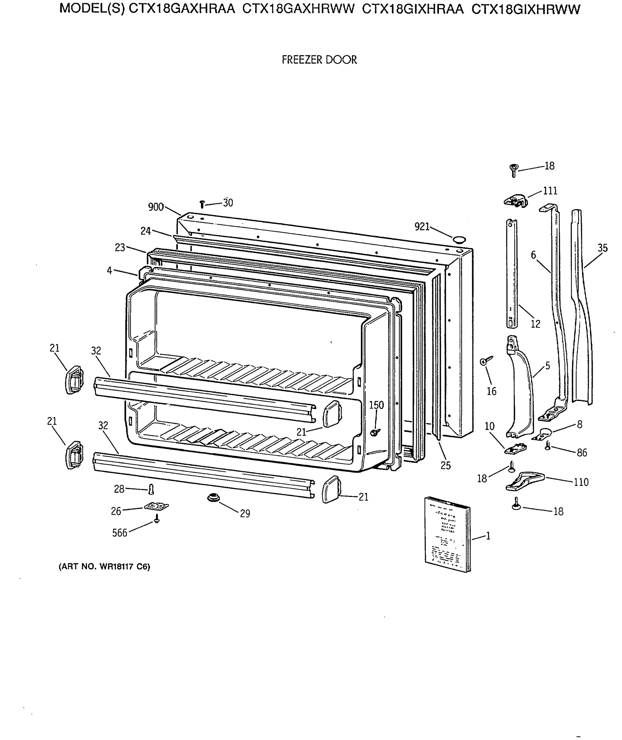 FREEZER DOOR