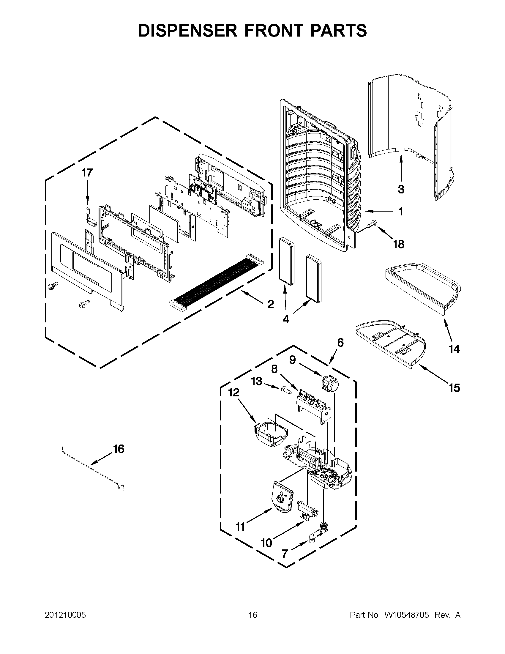 08 - DISPENSER FRONT PARTS