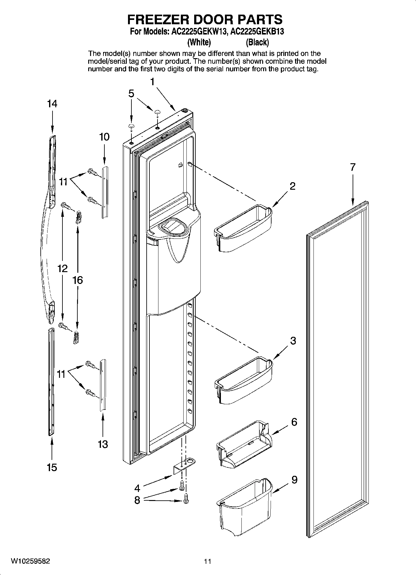 07 - FREEZER DOOR PARTS