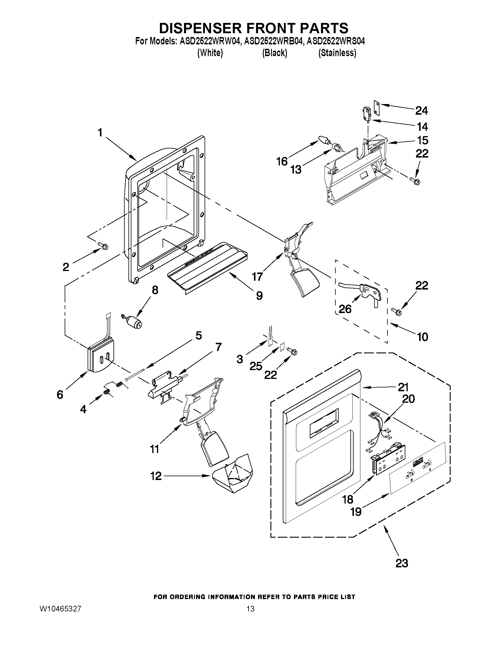 08 - DISPENSER FRONT PARTS