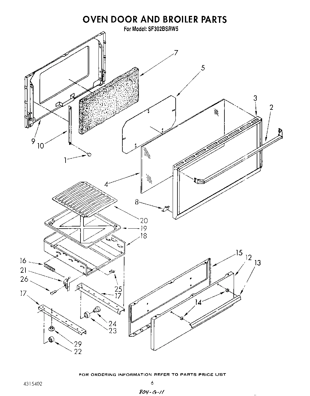 05 - OVEN DOOR AND BROILER