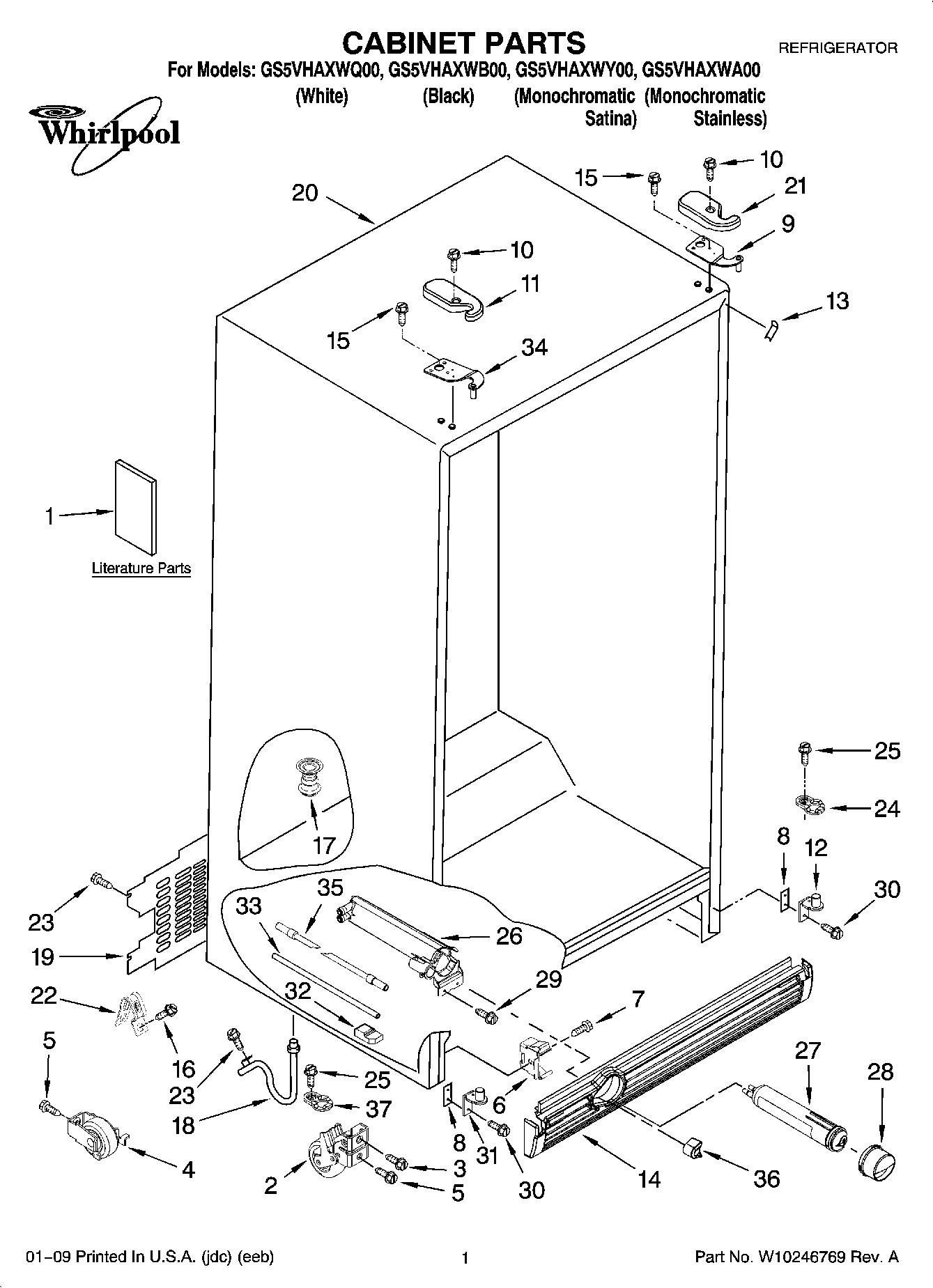 01 - CABINET PARTS
