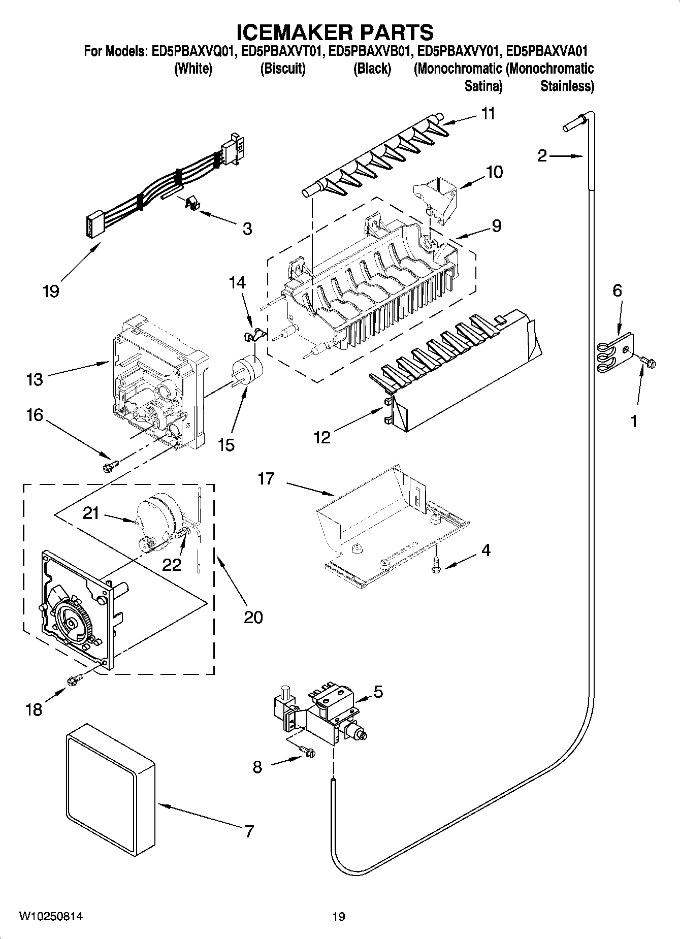 12 - ICEMAKER PARTS, OPTIONAL PARTS (NOT INCLUDED)