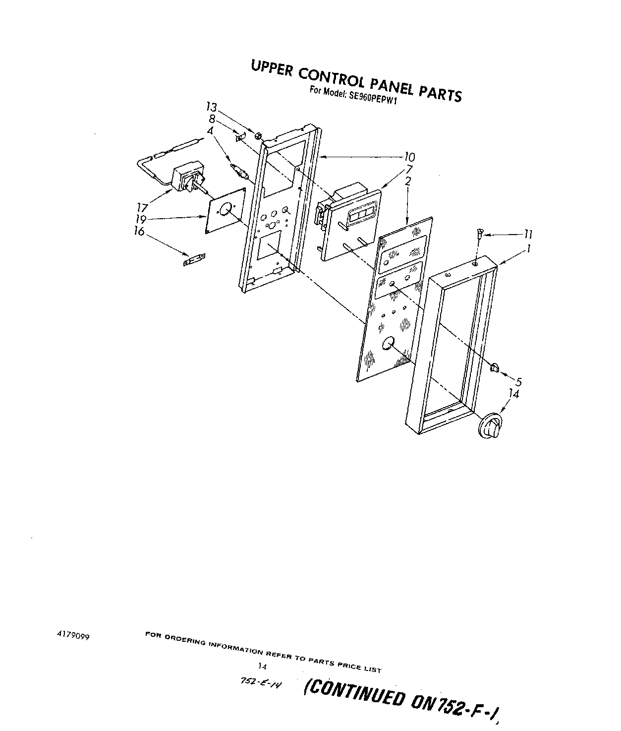 10 - UPPER CONTROL PANEL , LIT/OPTIONAL