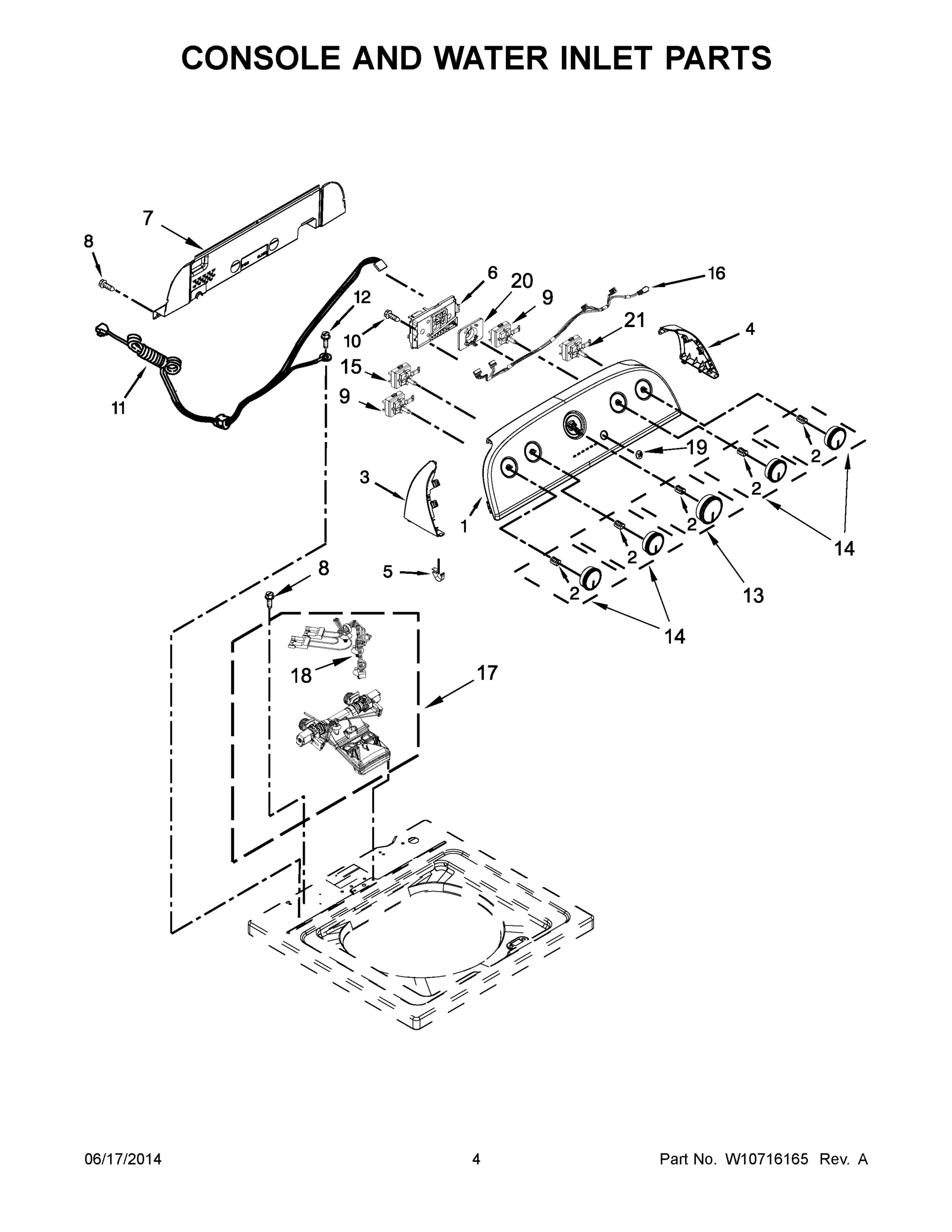 03 - CONSOLE AND WATER INLET PARTS