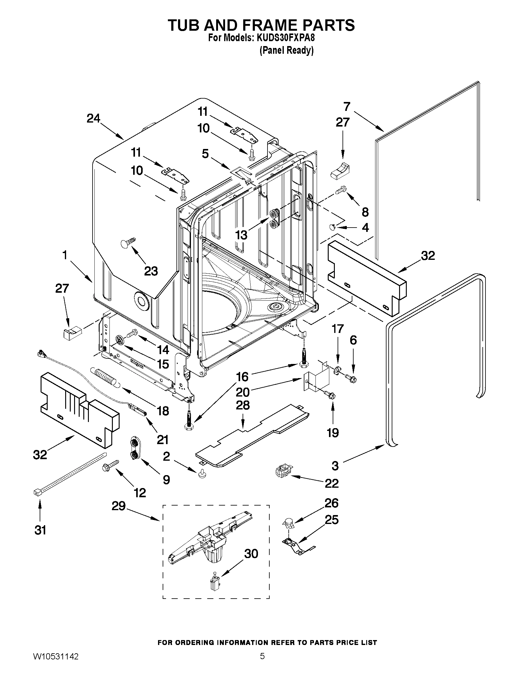 05 - TUB AND FRAME PARTS