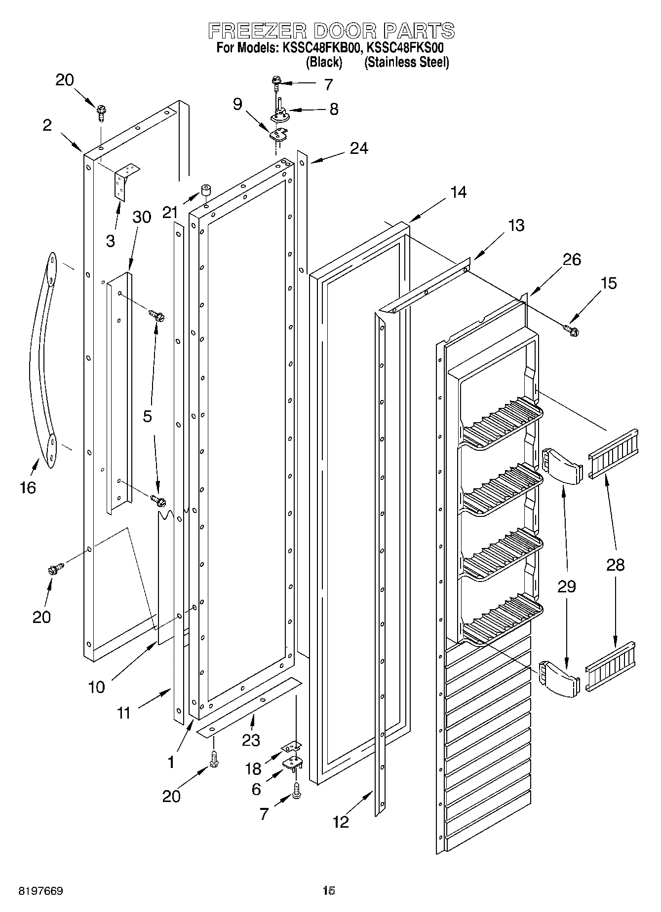 10 - FREEZER DOOR