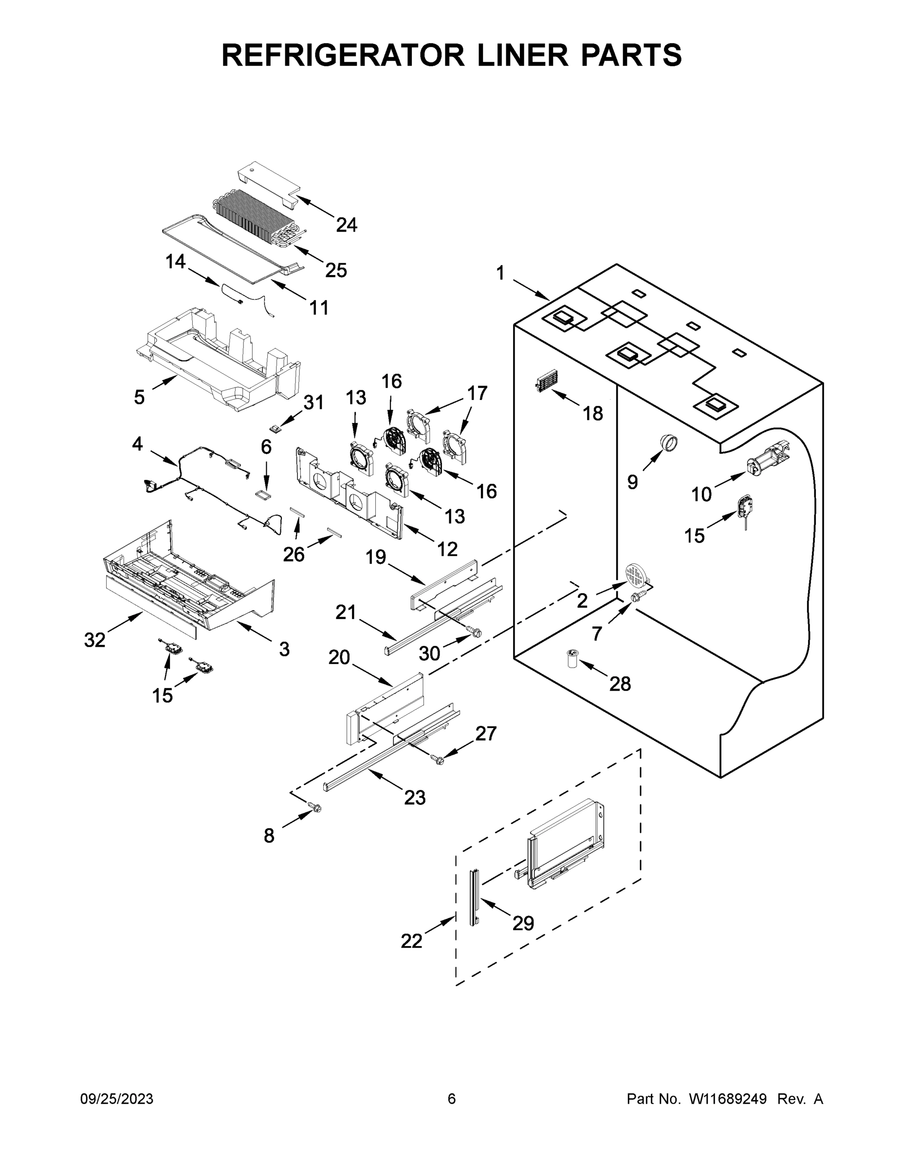 04 - REFRIGERATOR LINER PARTS