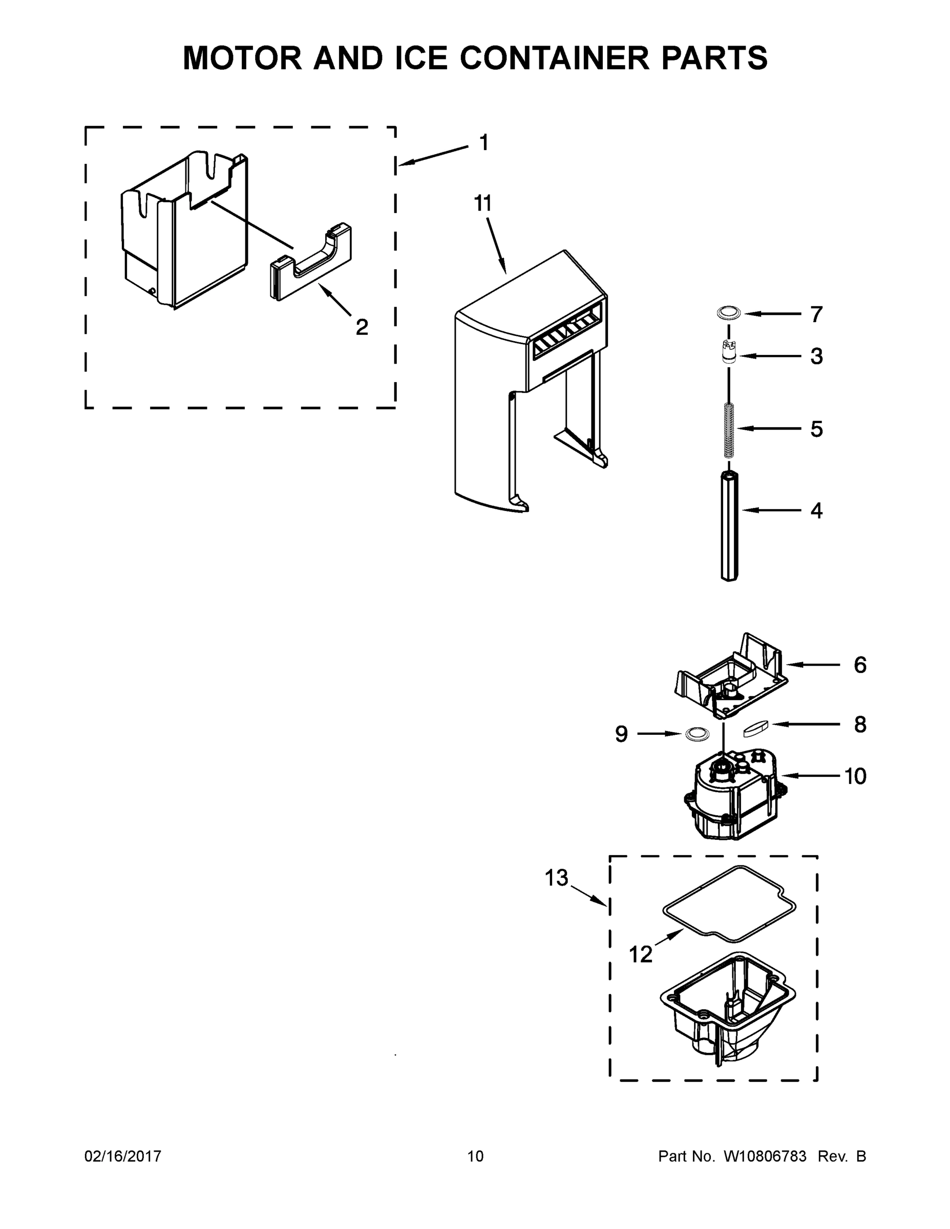 06 - ICEMAKER AND ICE CONTAINER PARTS