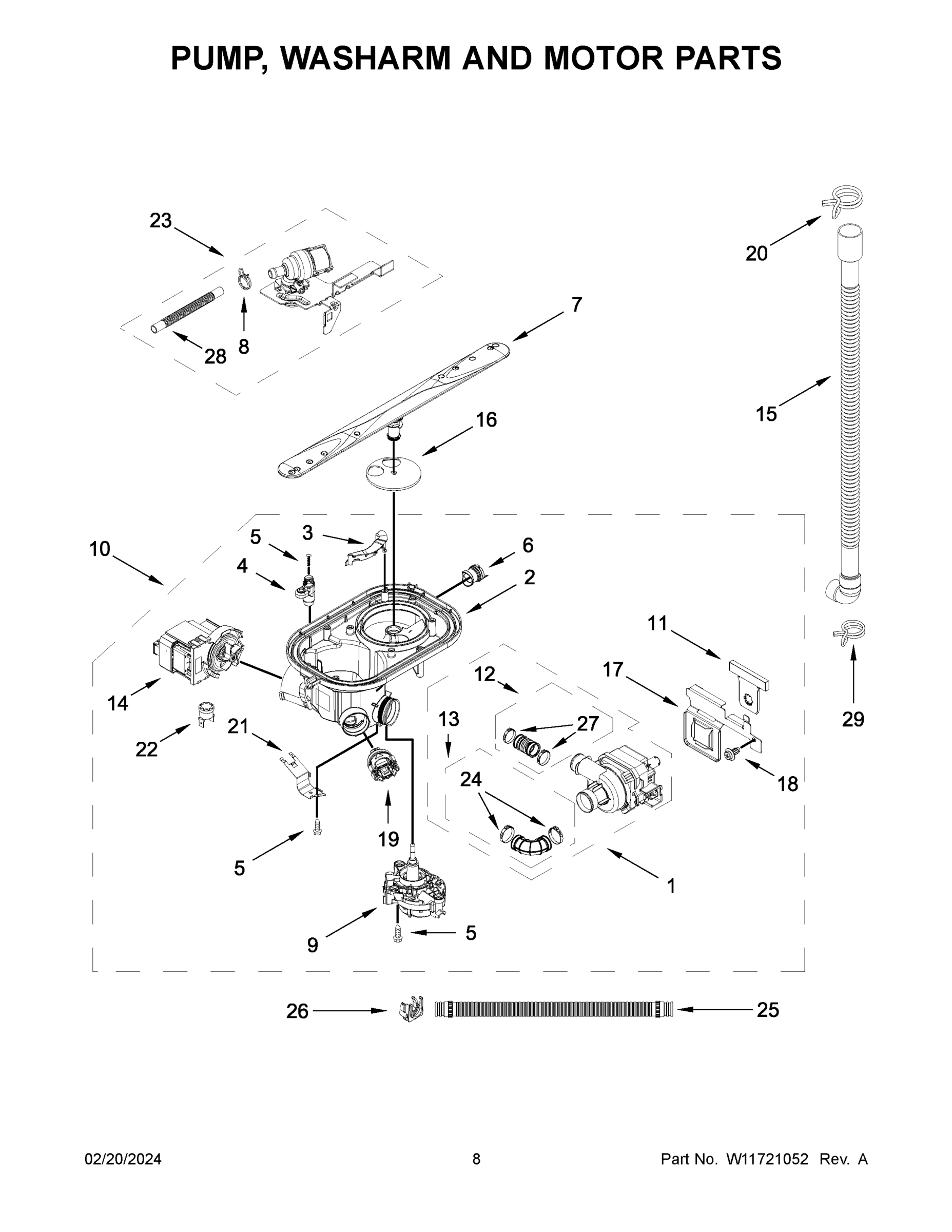 05 - PUMP, WASHARM AND MOTOR PARTS