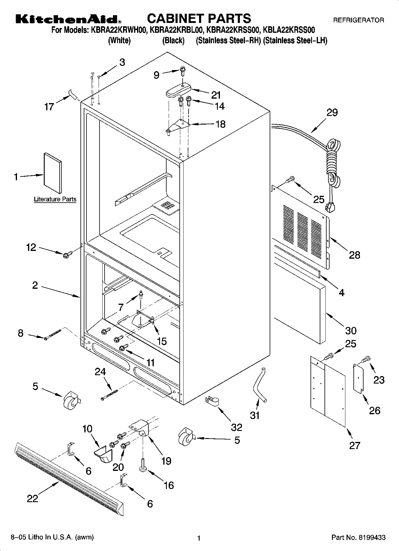 01 - CABINET PARTS
