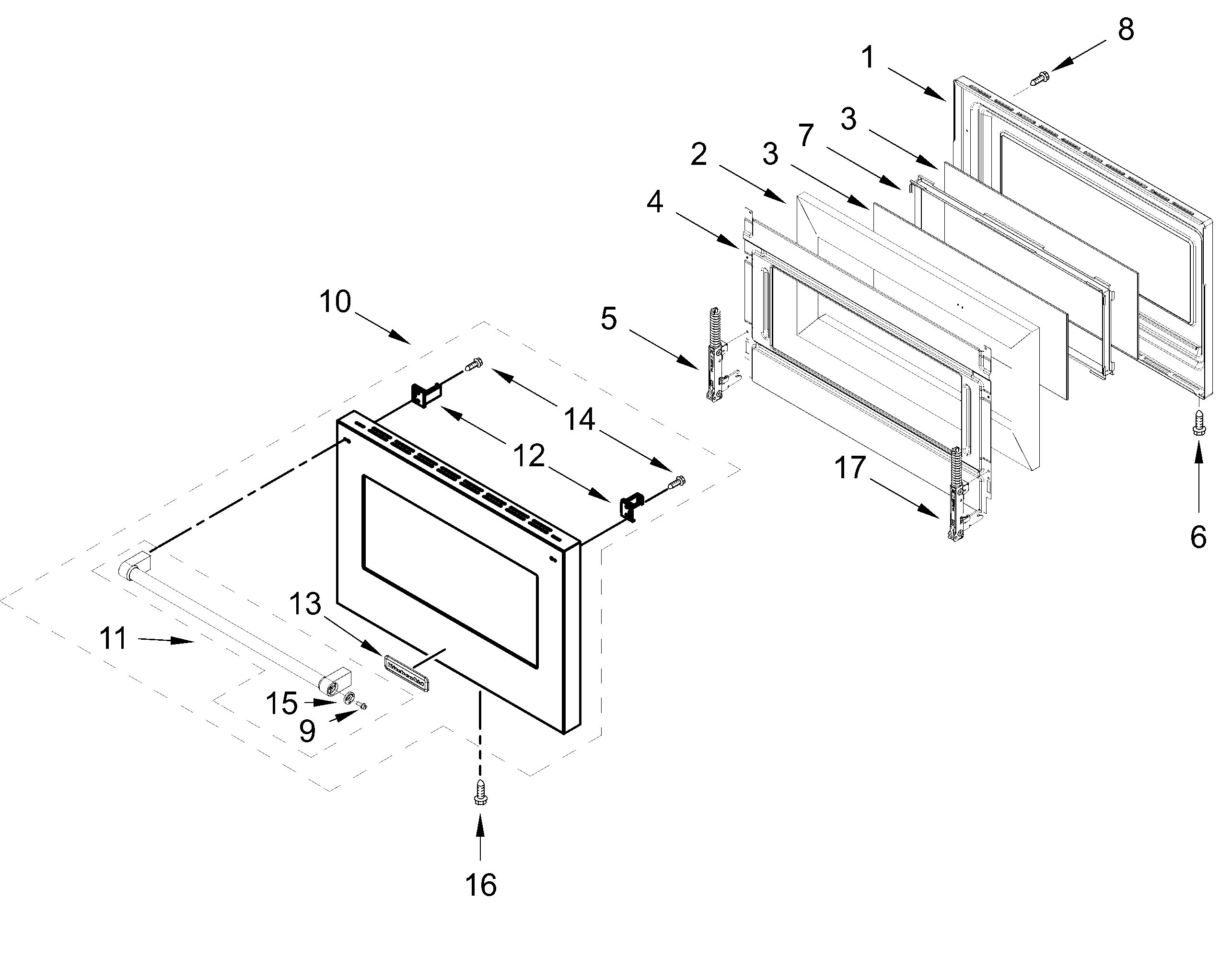OVEN DOOR PARTS
