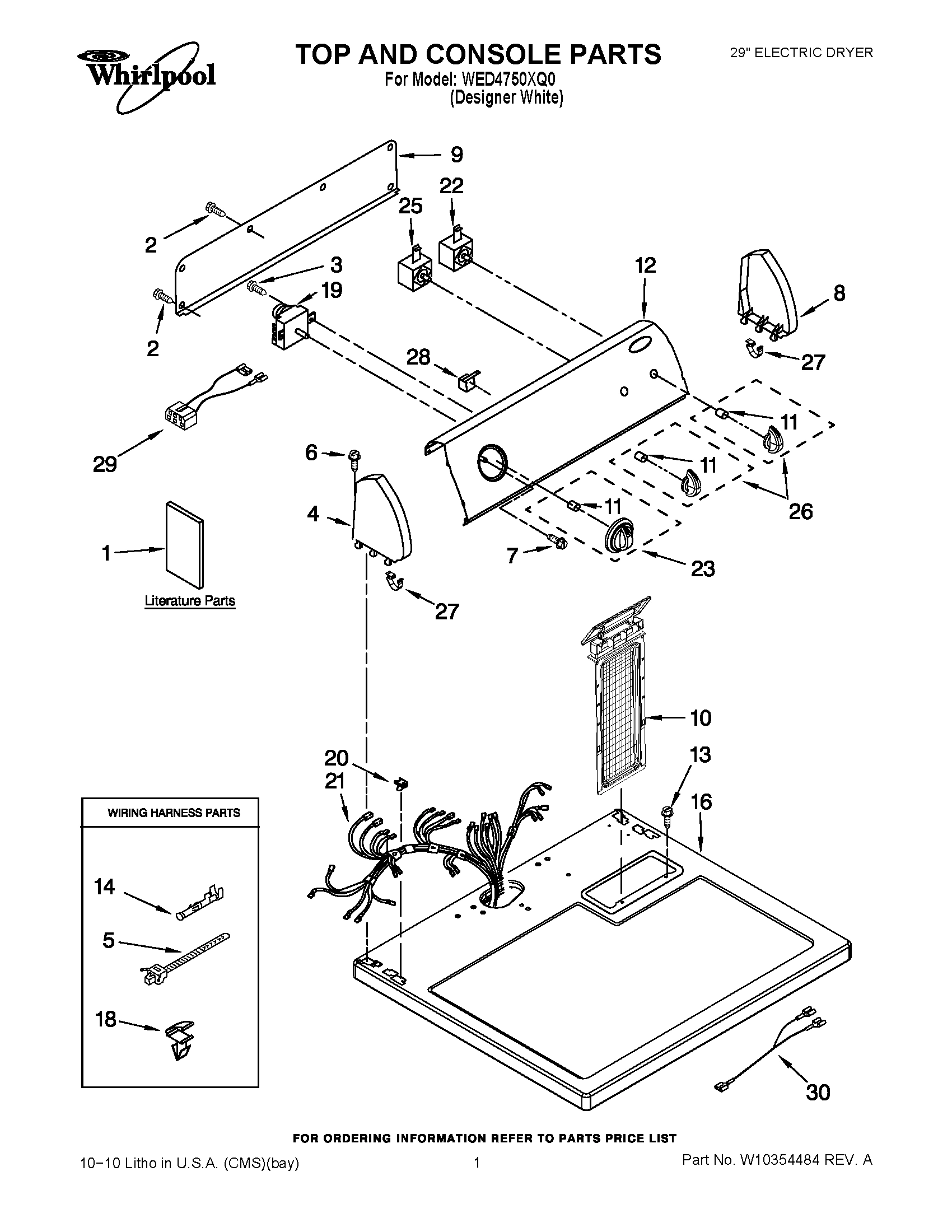 01 - TOP AND CONSOLE PARTS