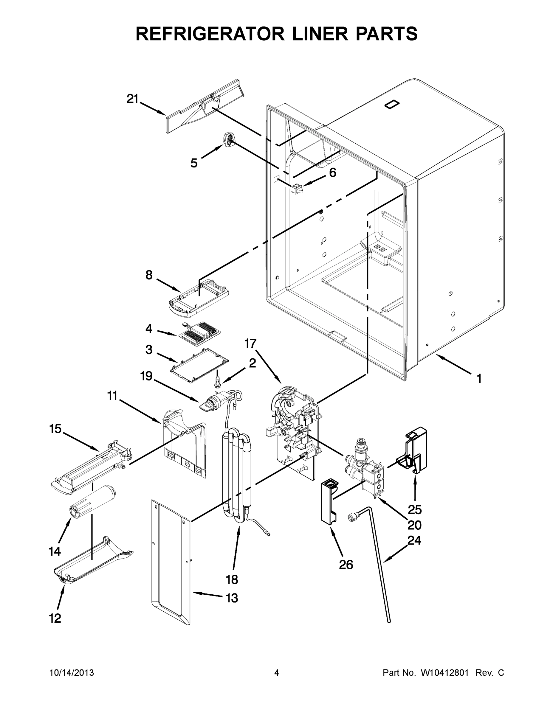 03 - REFRIGERATOR LINER PARTS