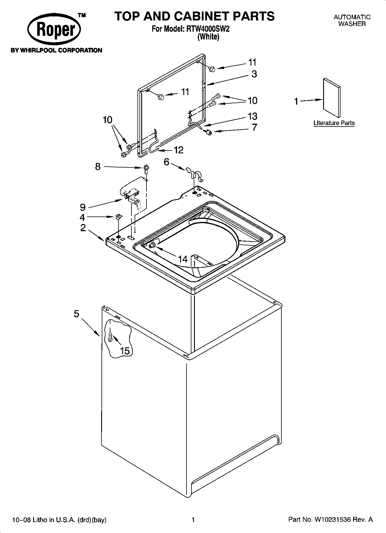 01 - TOP AND CABINET PARTS