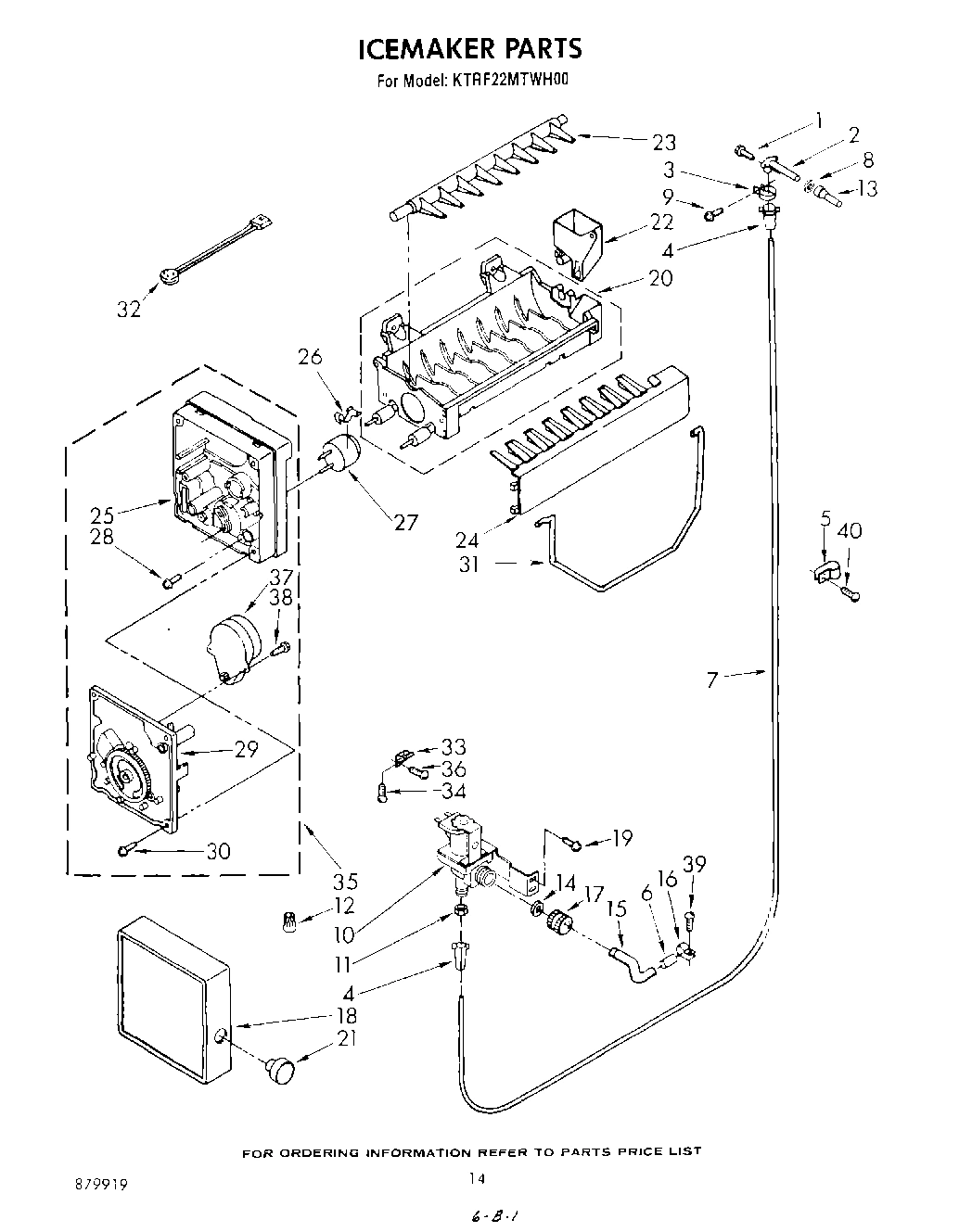 10 - ICE MAKER , NOT ILLUSTRATED