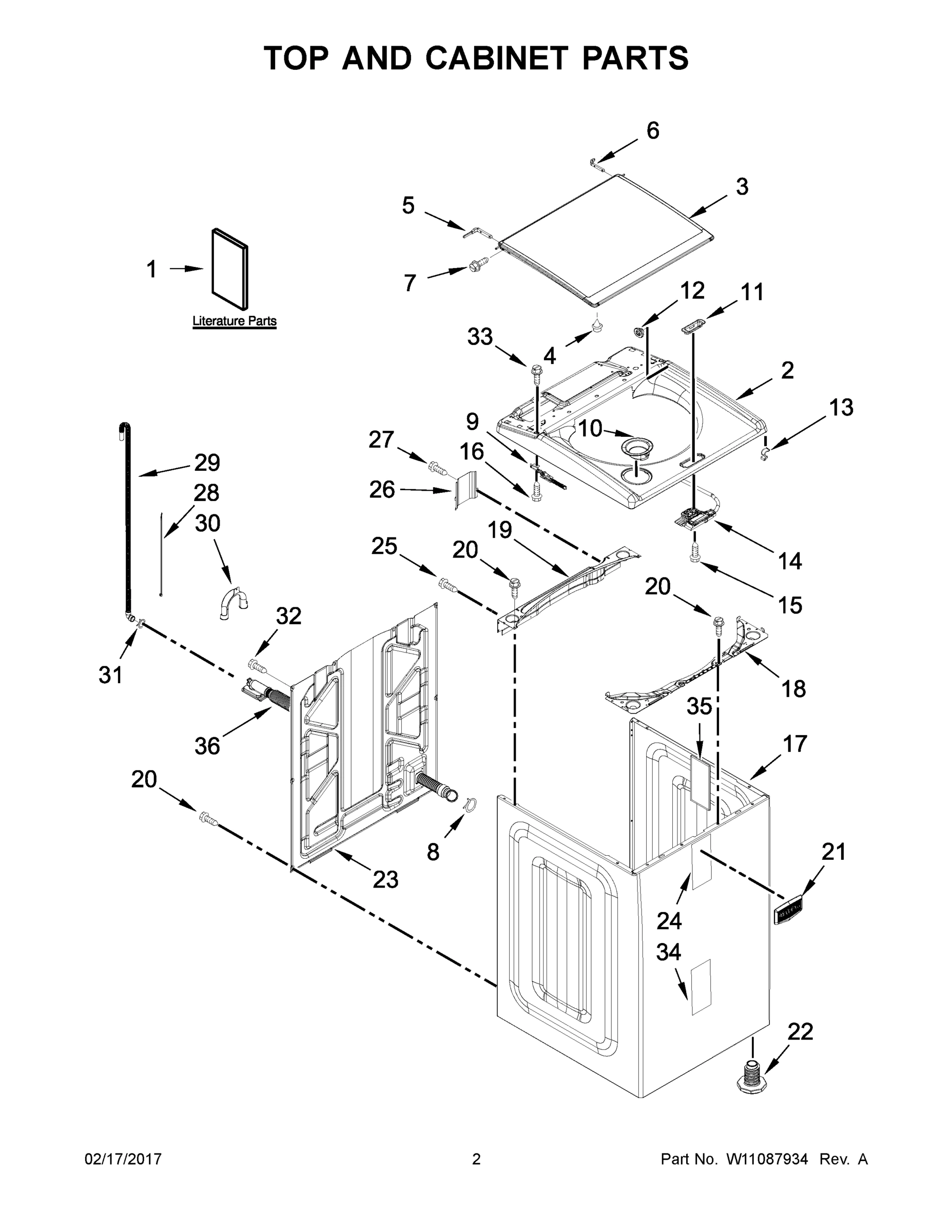 02 - TOP AND CABINET PARTS