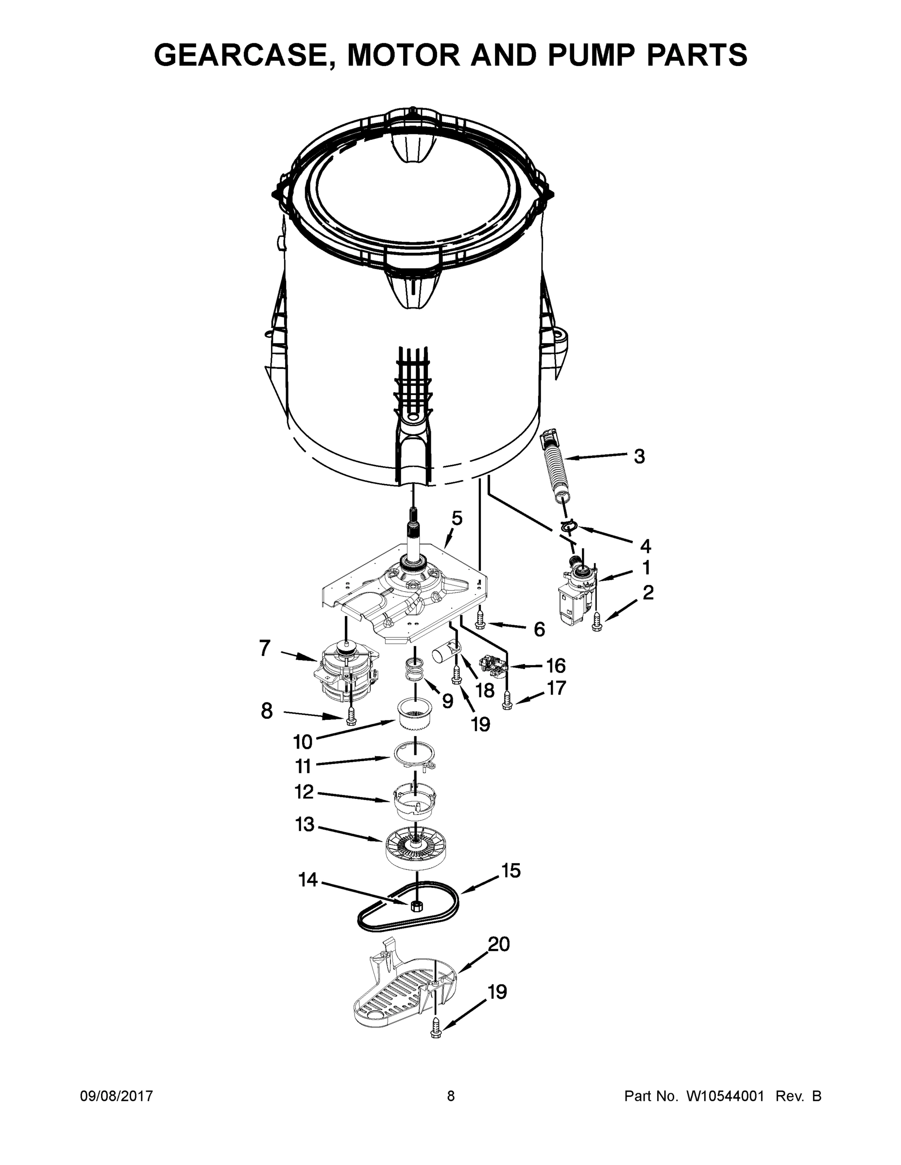 05 - GEARCASE, MOTOR AND PUMP PARTS