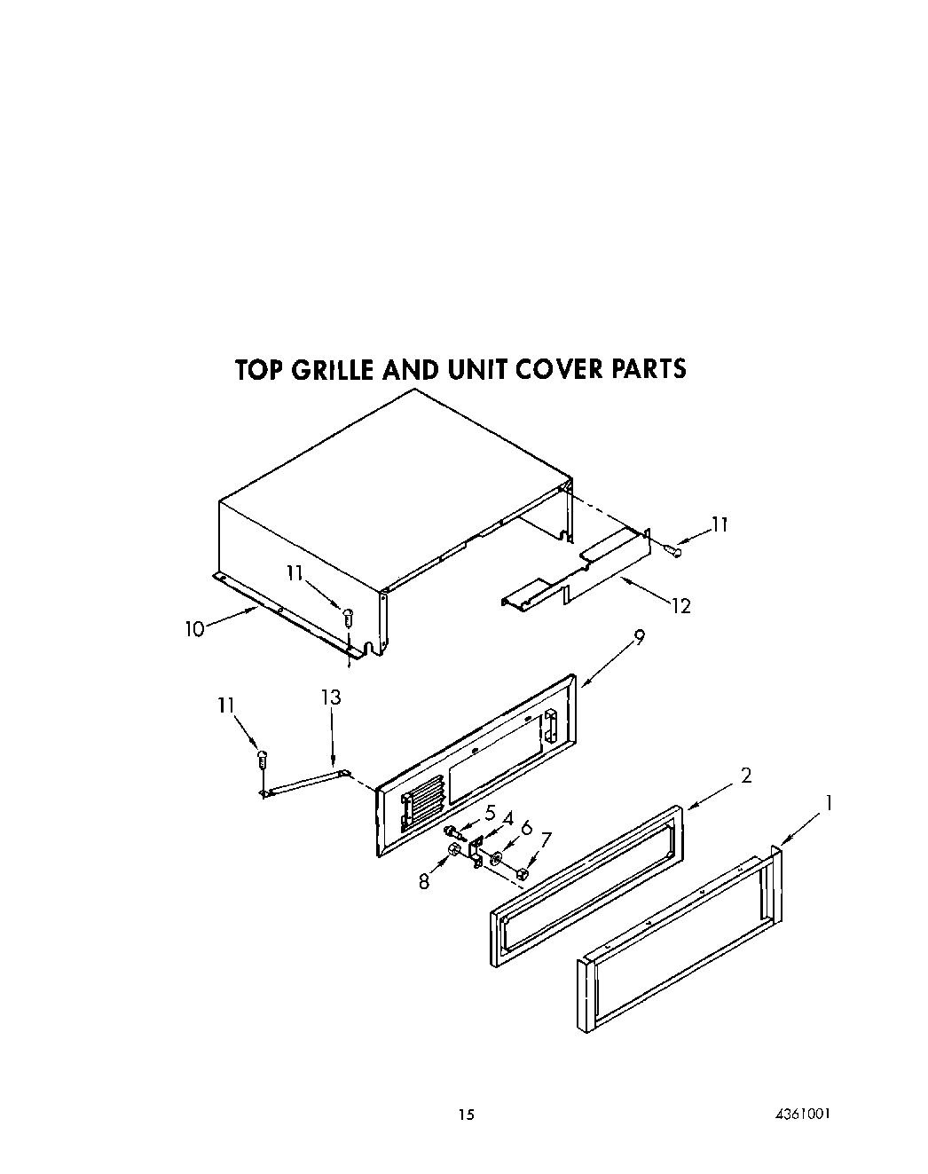 13 - TOP GRILLE AND UNIT COVER
