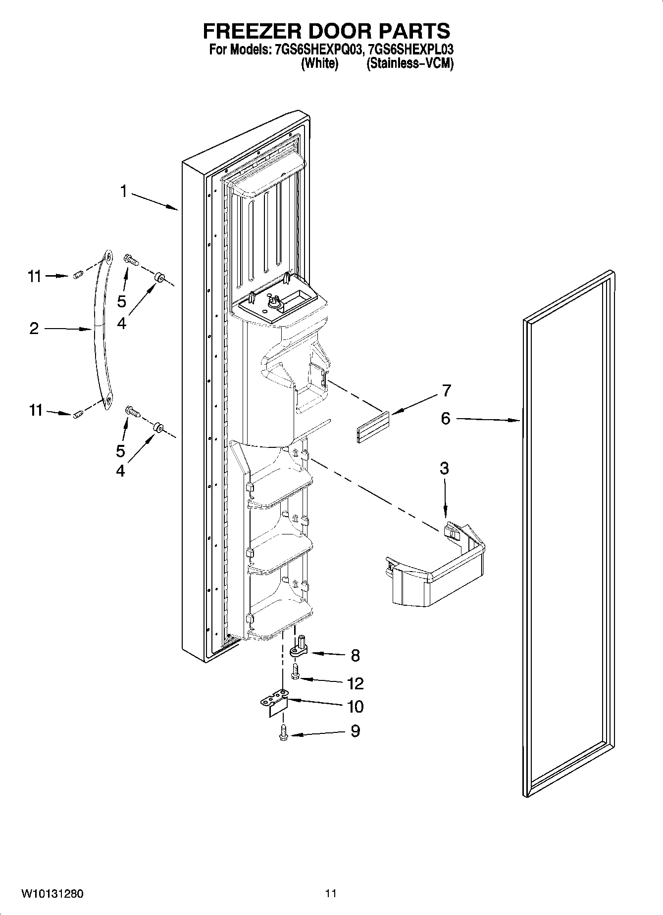 07 - FREEZER DOOR PARTS