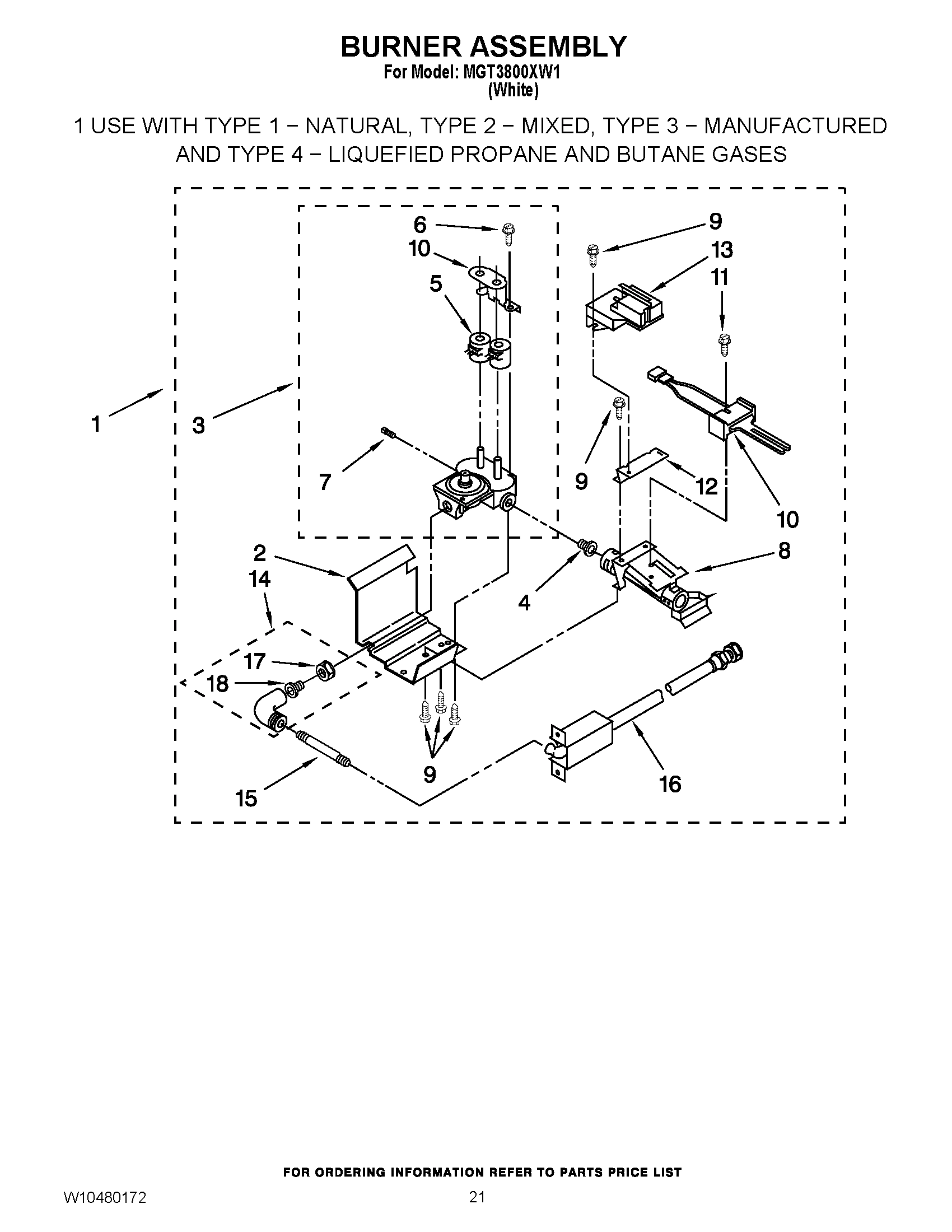 15 - BURNER ASSEMBLY