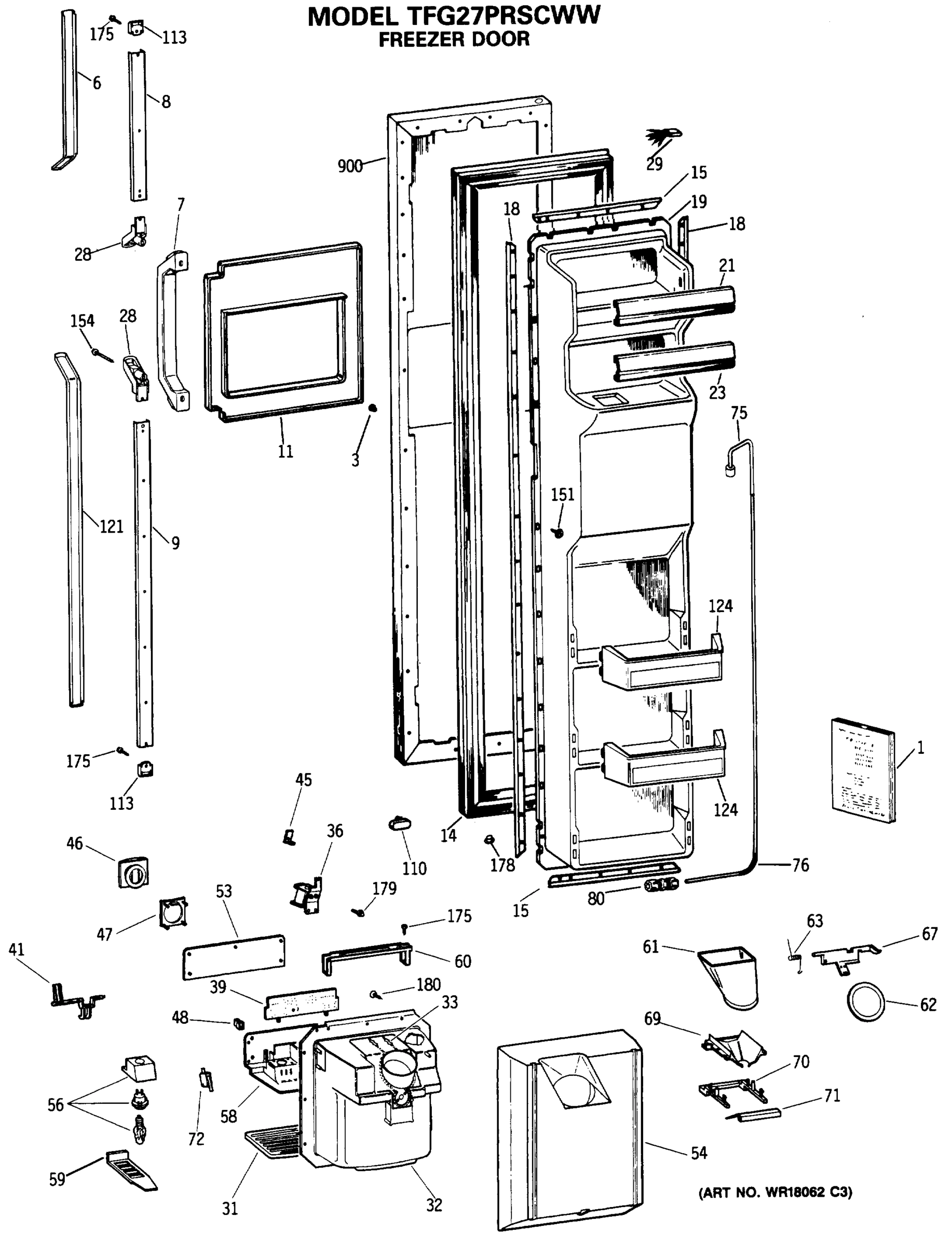 FREEZER DOOR