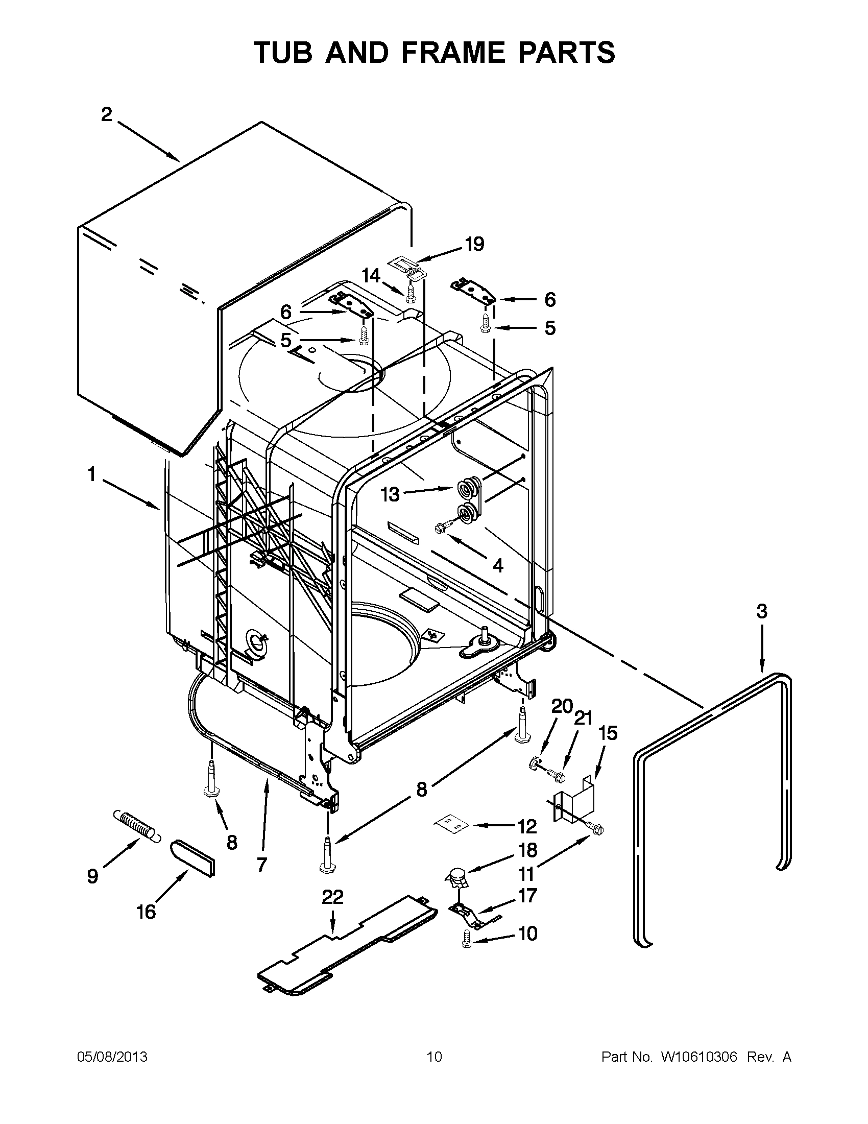 05 - TUB AND FRAME PARTS