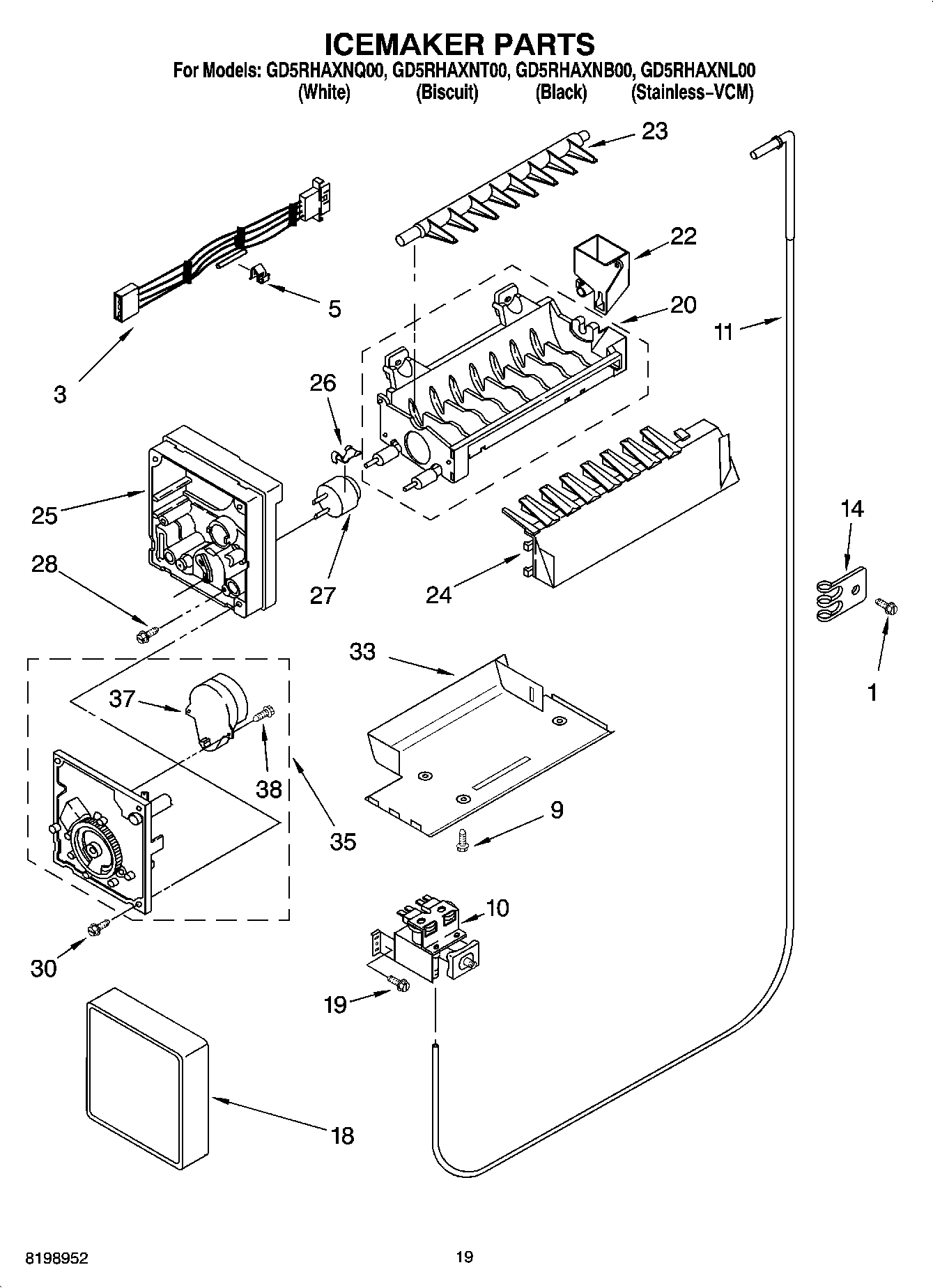 12 - ICEMAKER PARTS