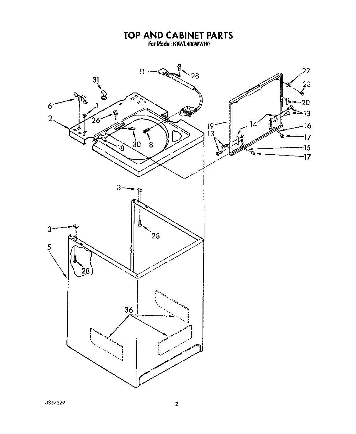 02 - TOP AND CABINET, LIT/OPTIONAL