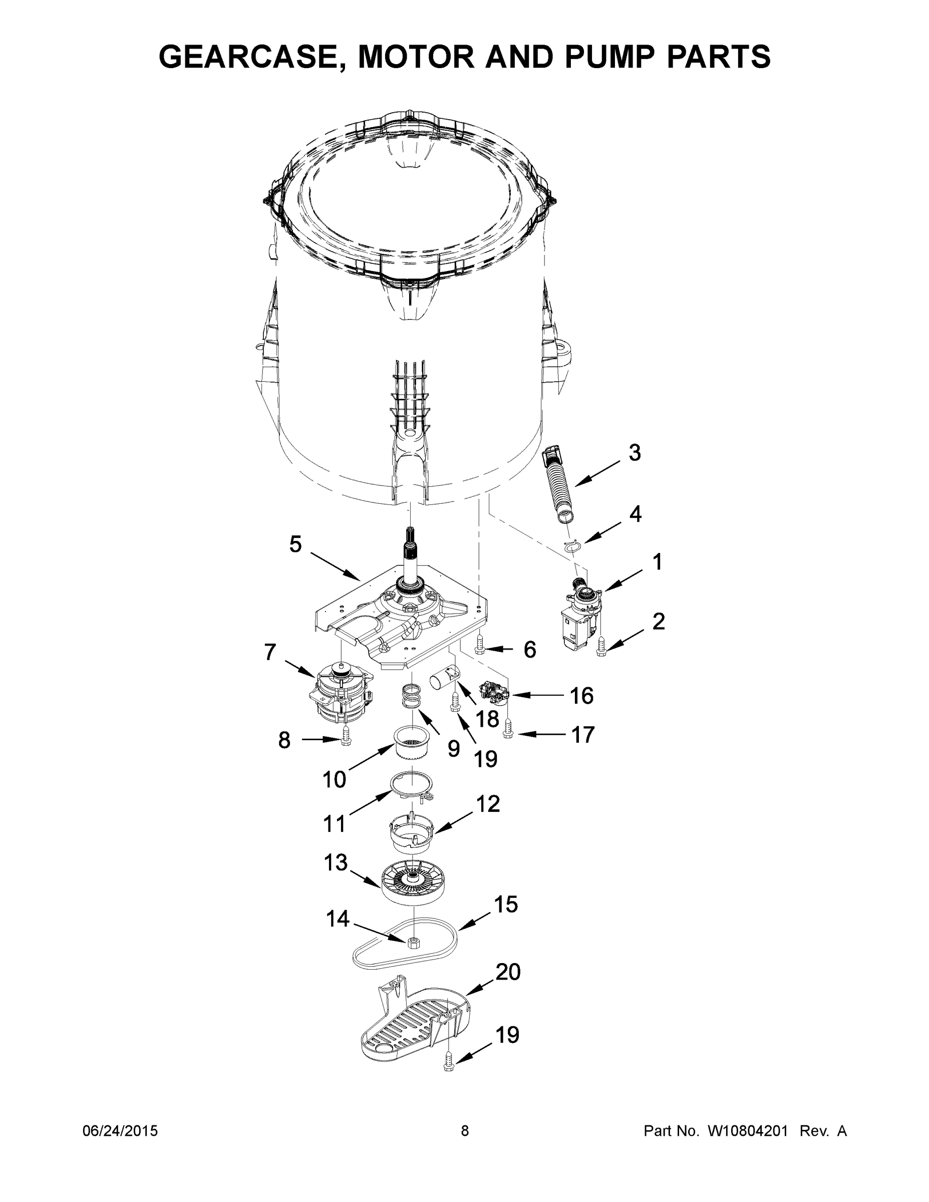 05 - GEARCASE, MOTOR AND PUMP PARTS